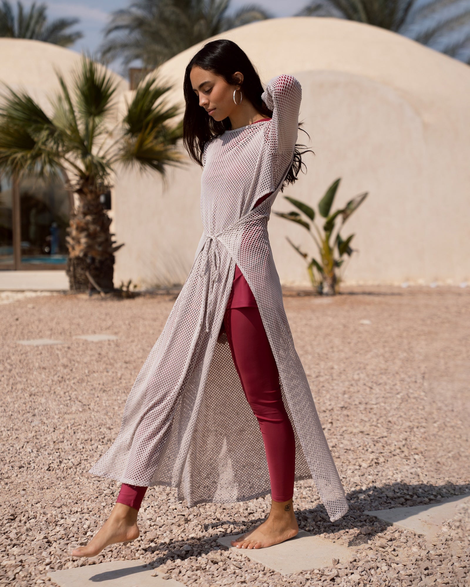 Greige Wrap Dress