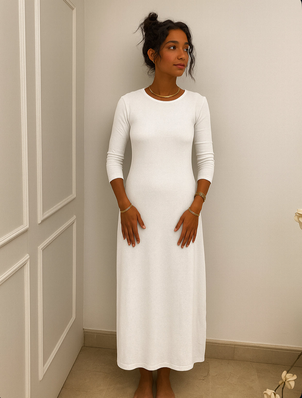 Undergarment dress - White