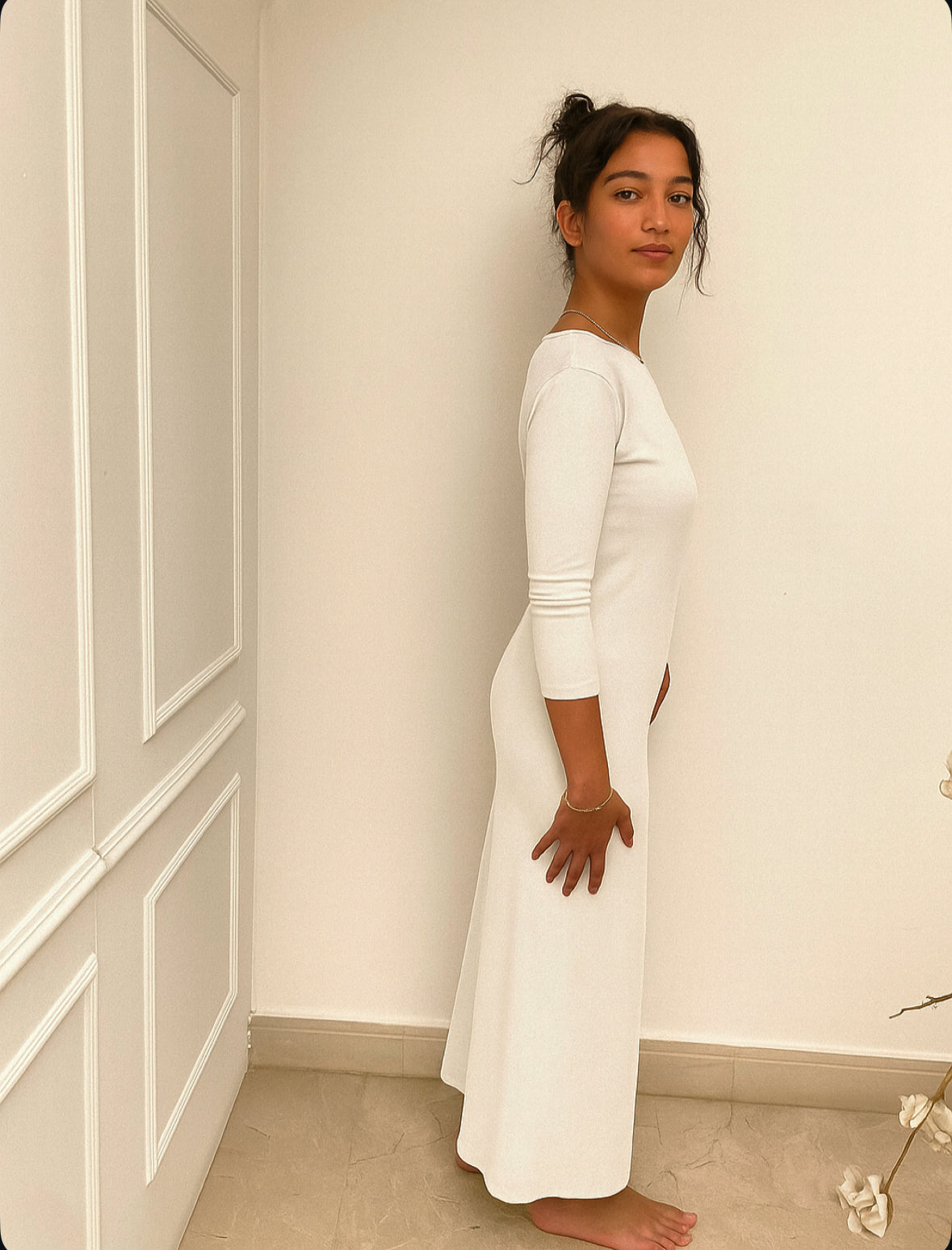 Undergarment dress - White