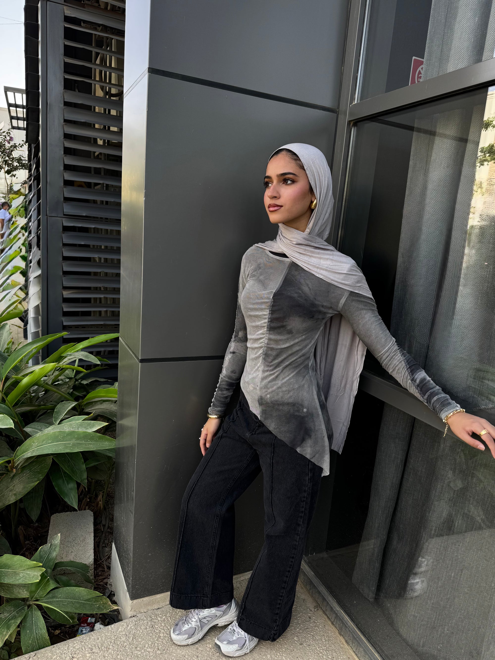 Mesh Top- Grey