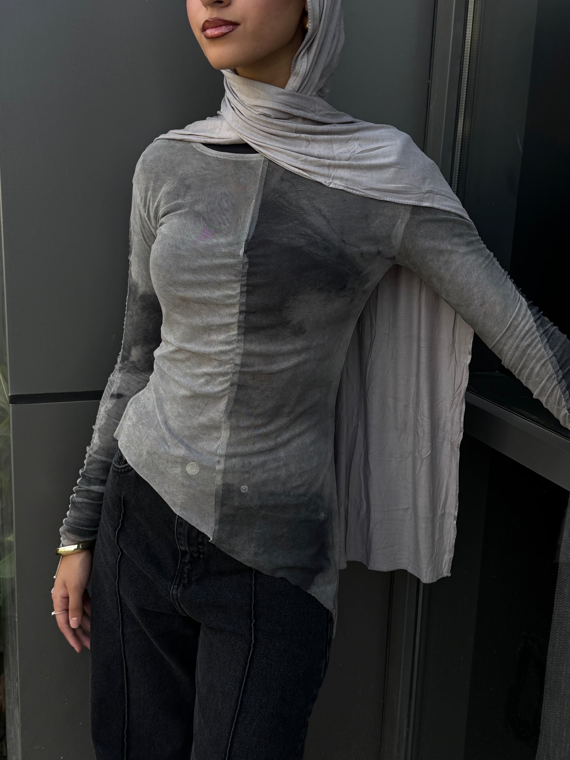 Mesh Top- Grey
