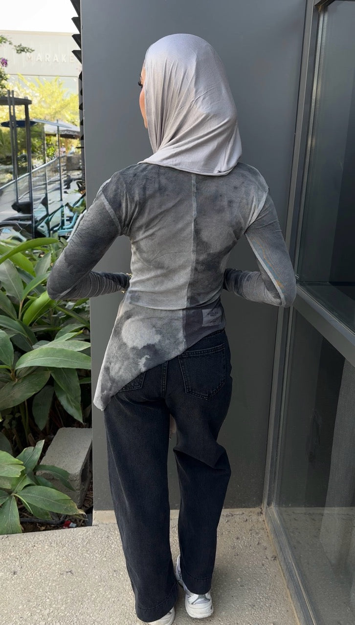 Mesh Top- Grey