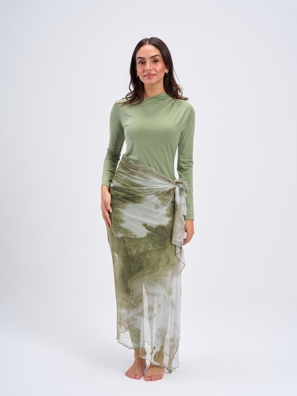 Marble Mesh Wrap - Olive Green