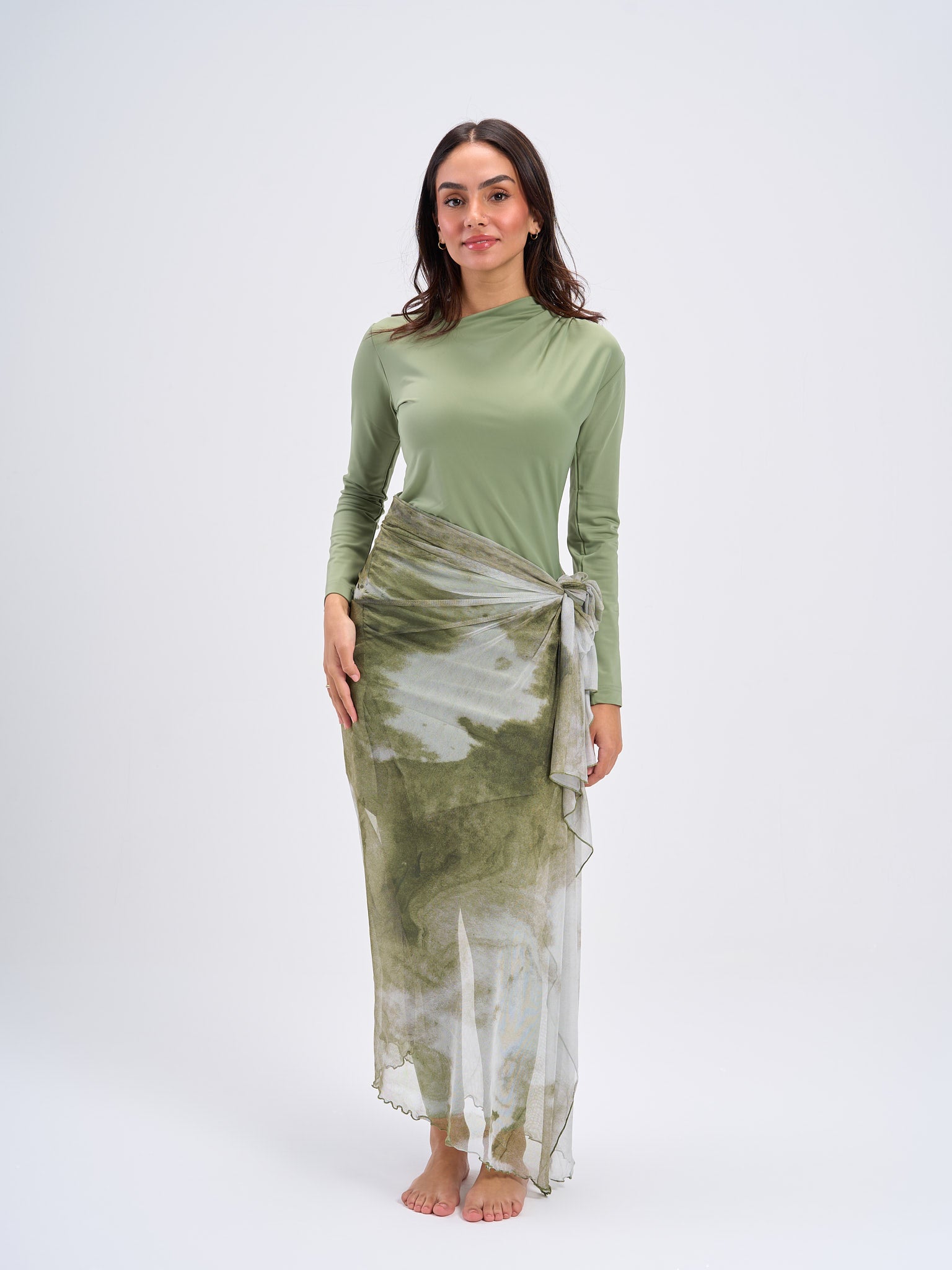 Marble Mesh Wrap - Olive Green