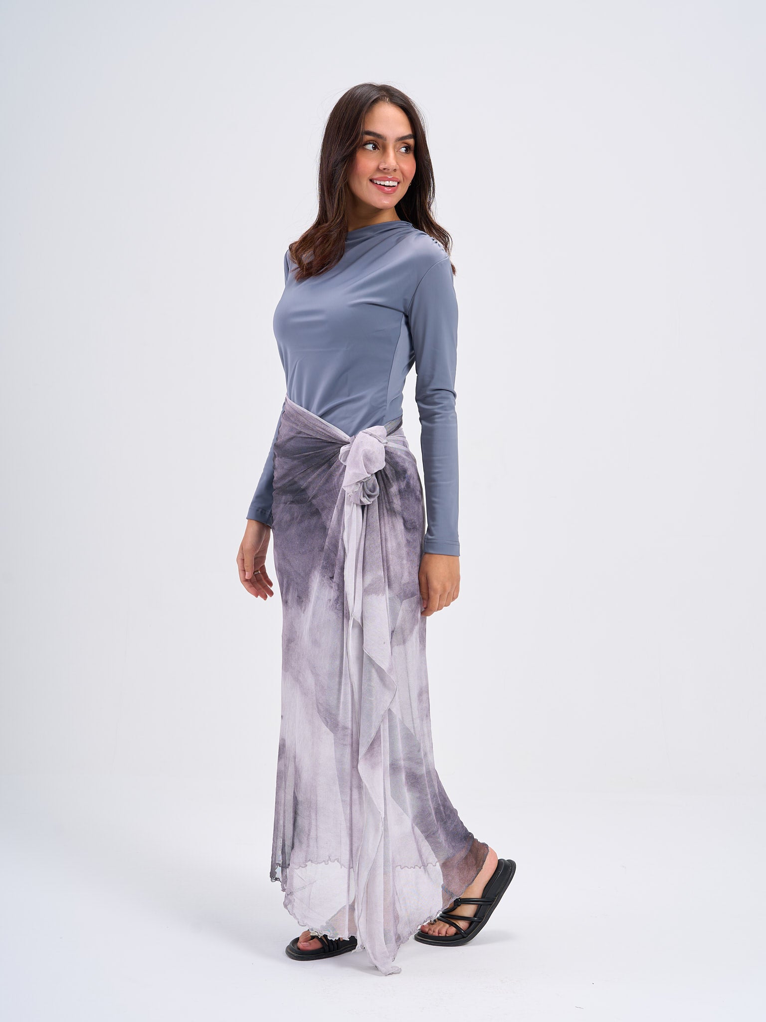 Marble Mesh Wrap - Grey