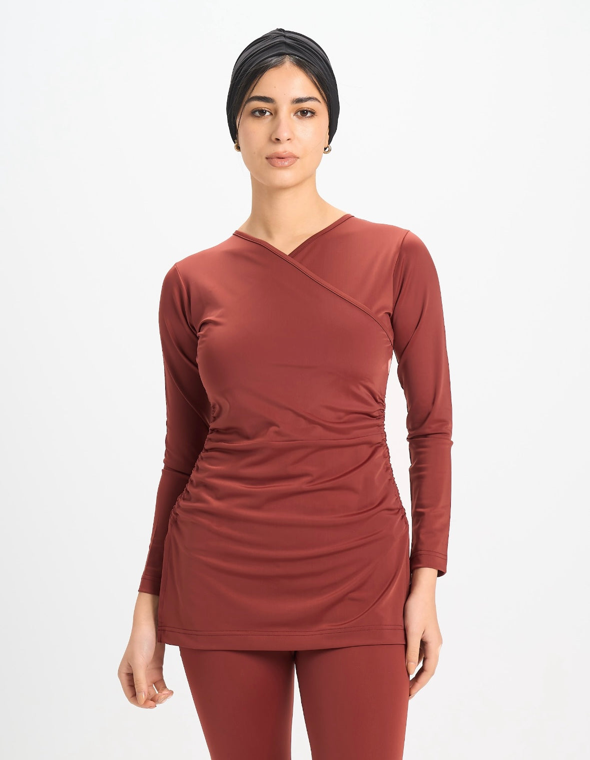 Croise Swim Top - Maroon