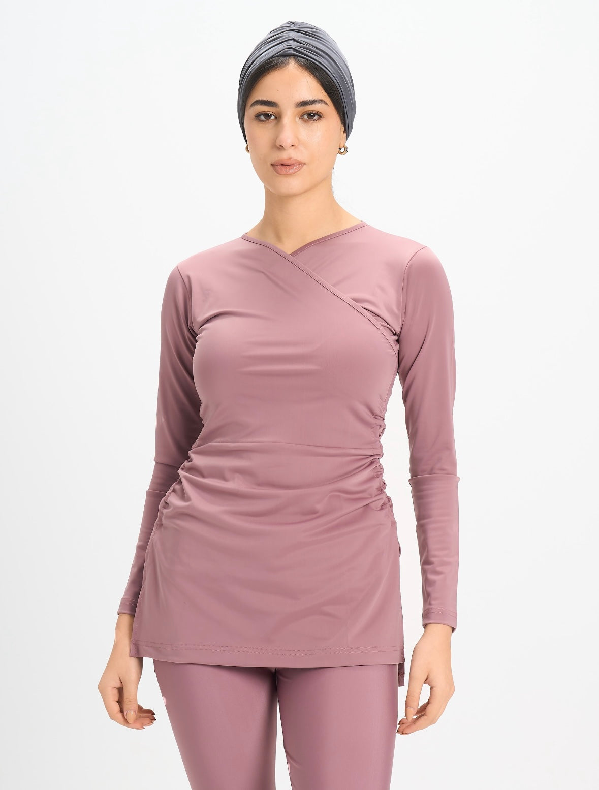 Croise Swim Top - Dusty Mauve