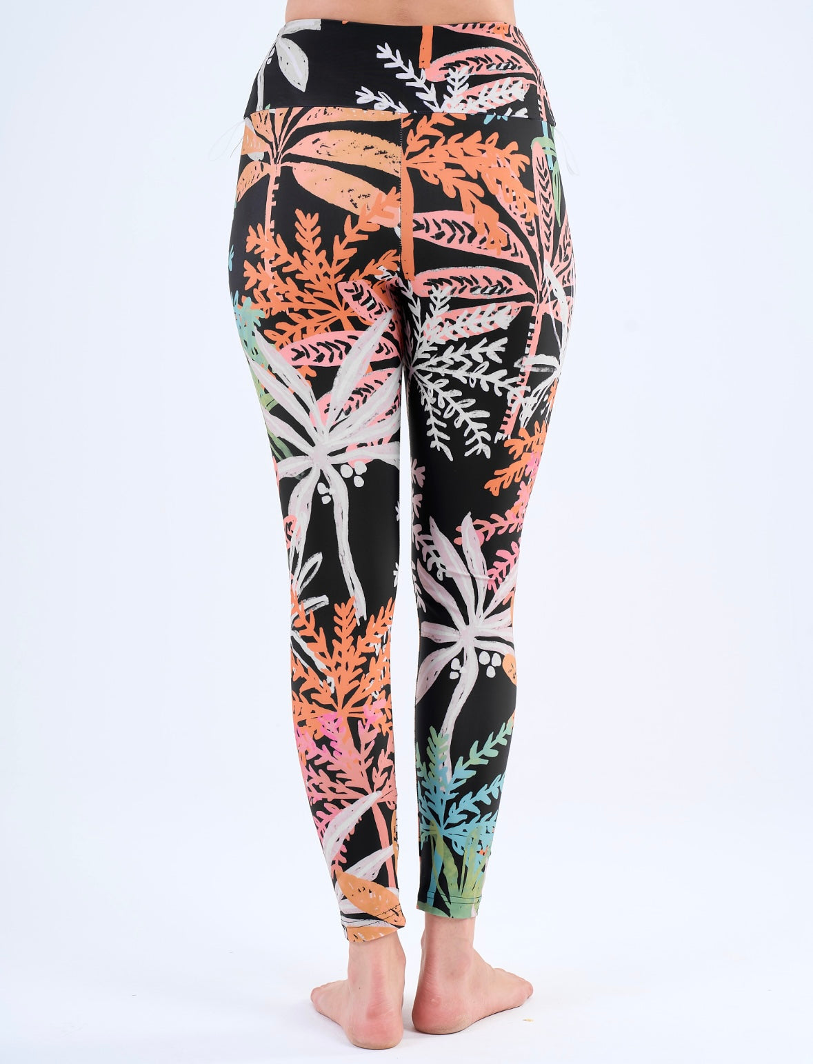 Swim Leggings - Multicolor Palms