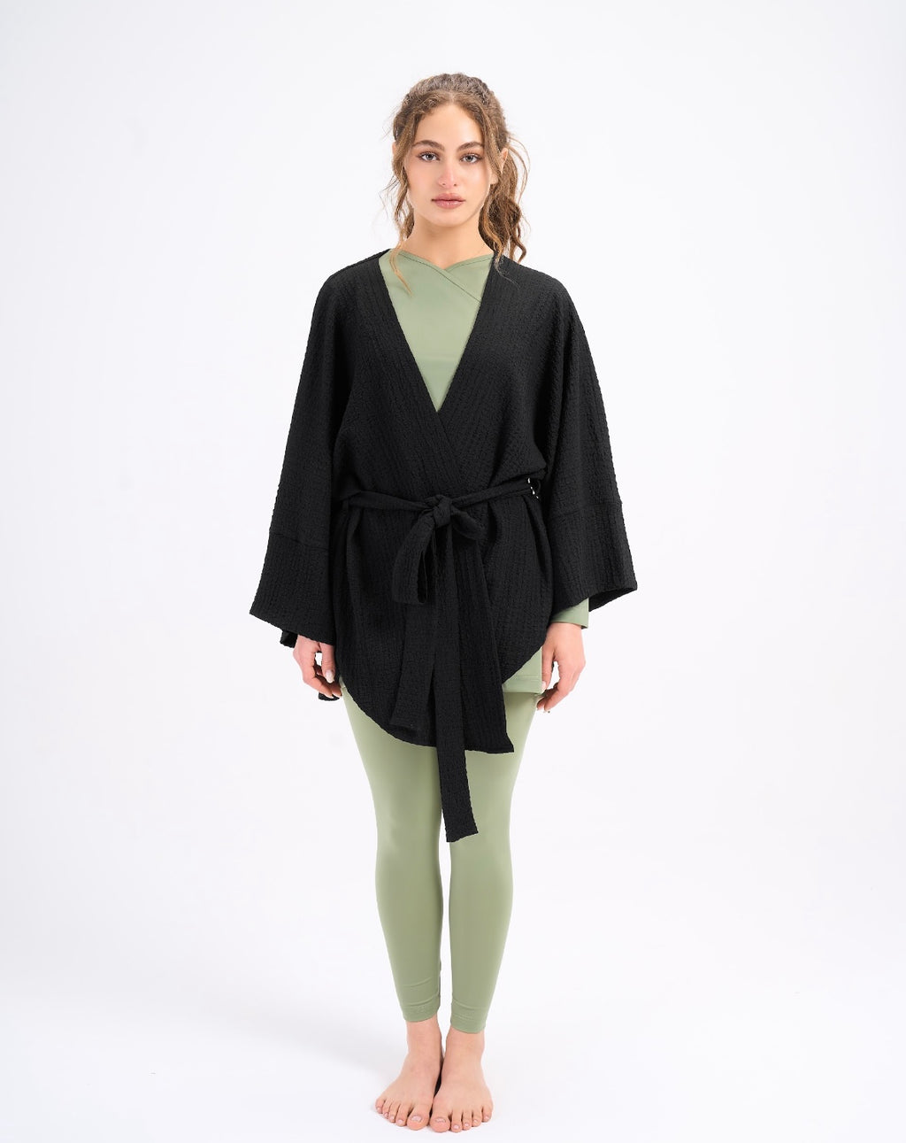 Crinkled kimono - Black