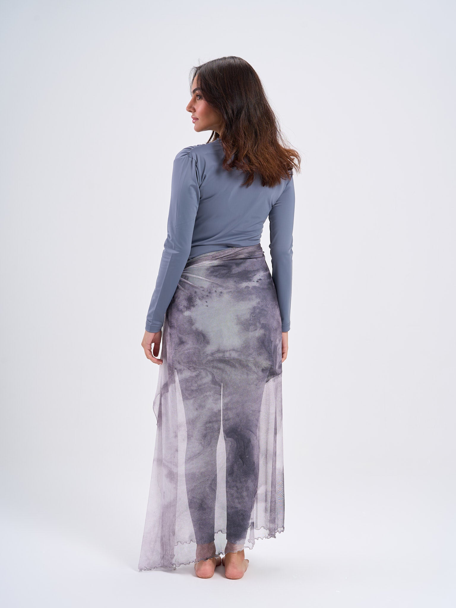 Marble Mesh Wrap - Grey