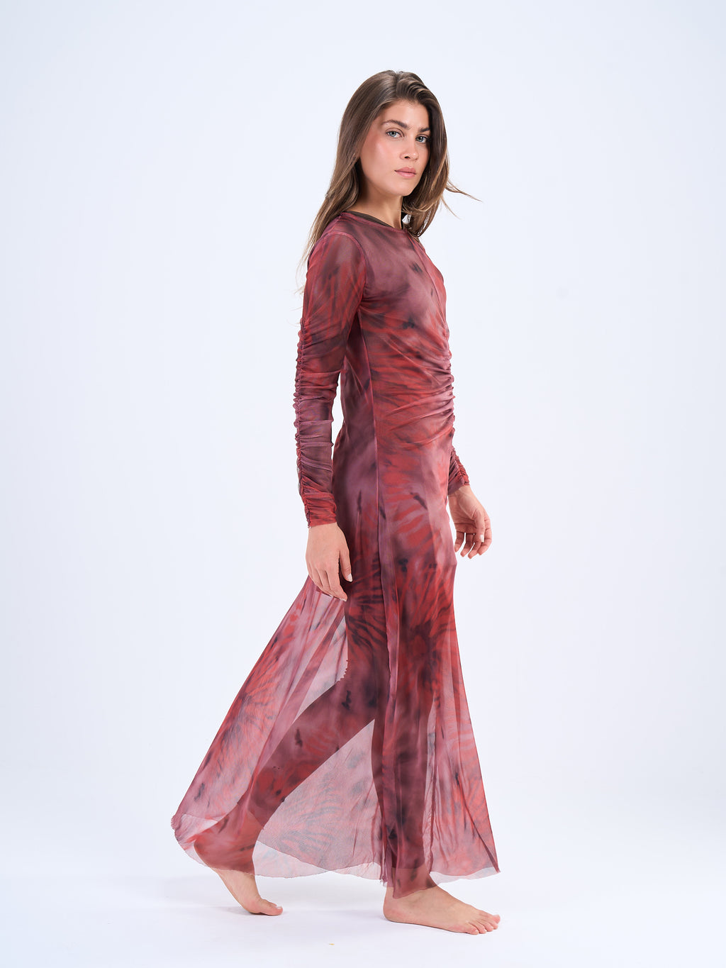 Mesh Dress Velvet Blush