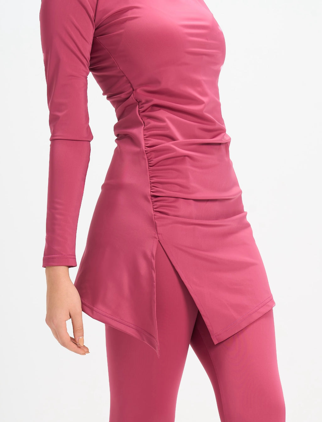Drape Swim Top - Ruby