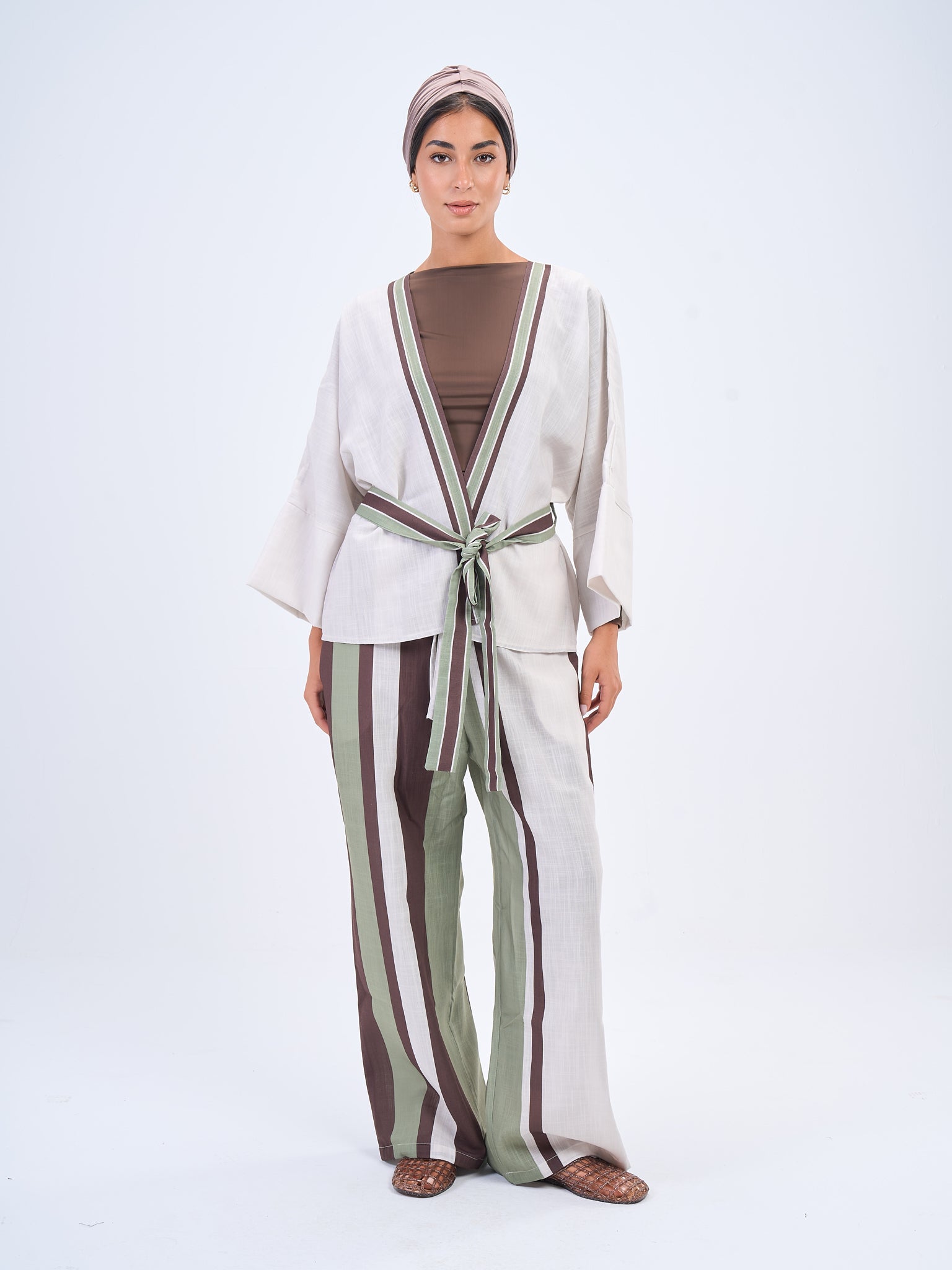 Coastal Linen Set -Brown