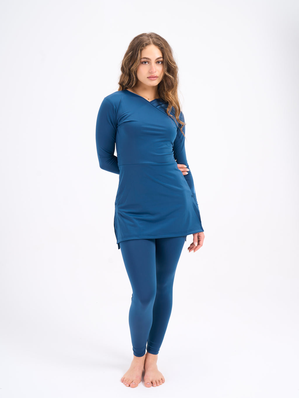 Swim Leggings - bedazzled  Blue