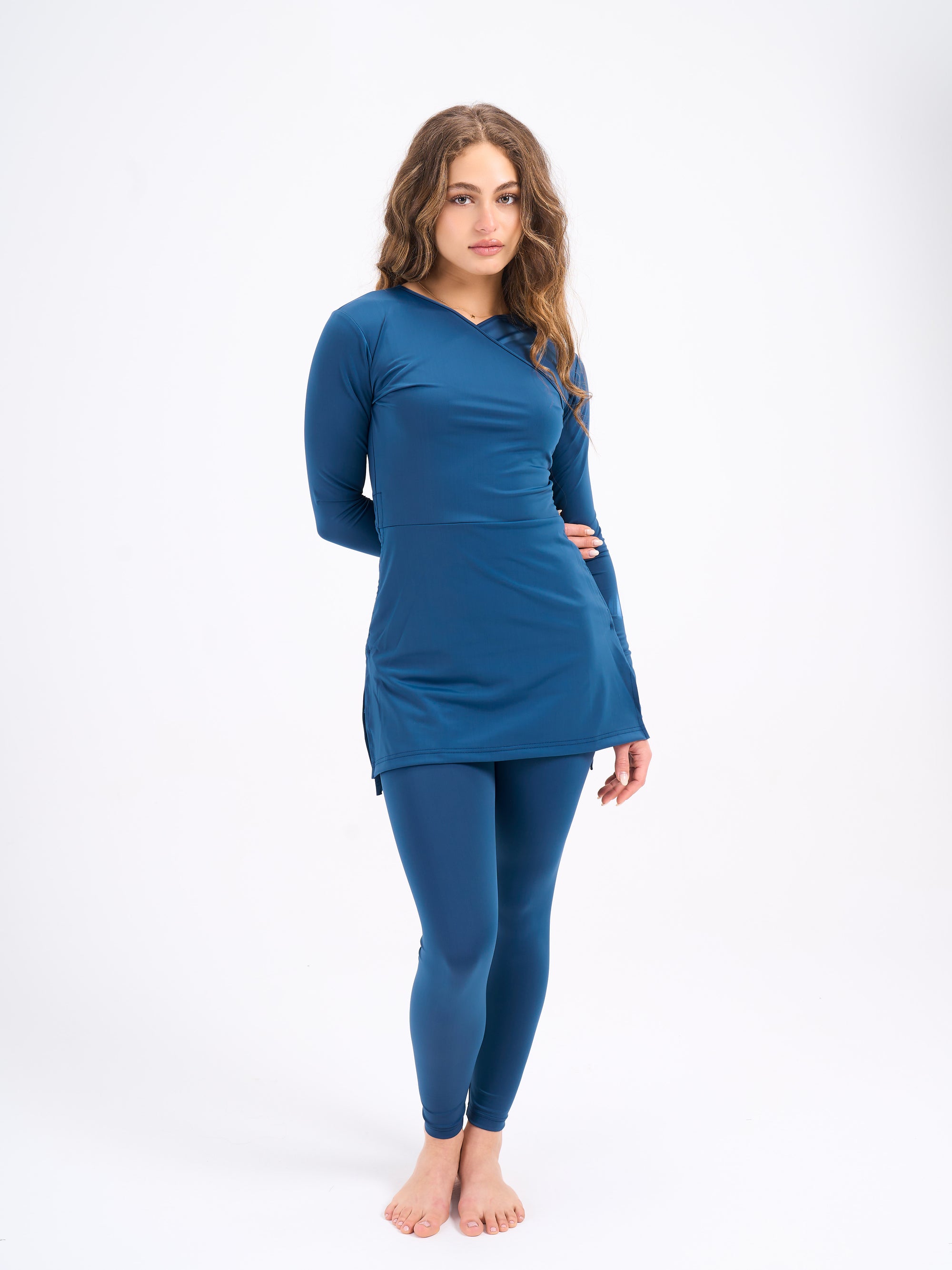 Swim Leggings - Bedazeeld Blue