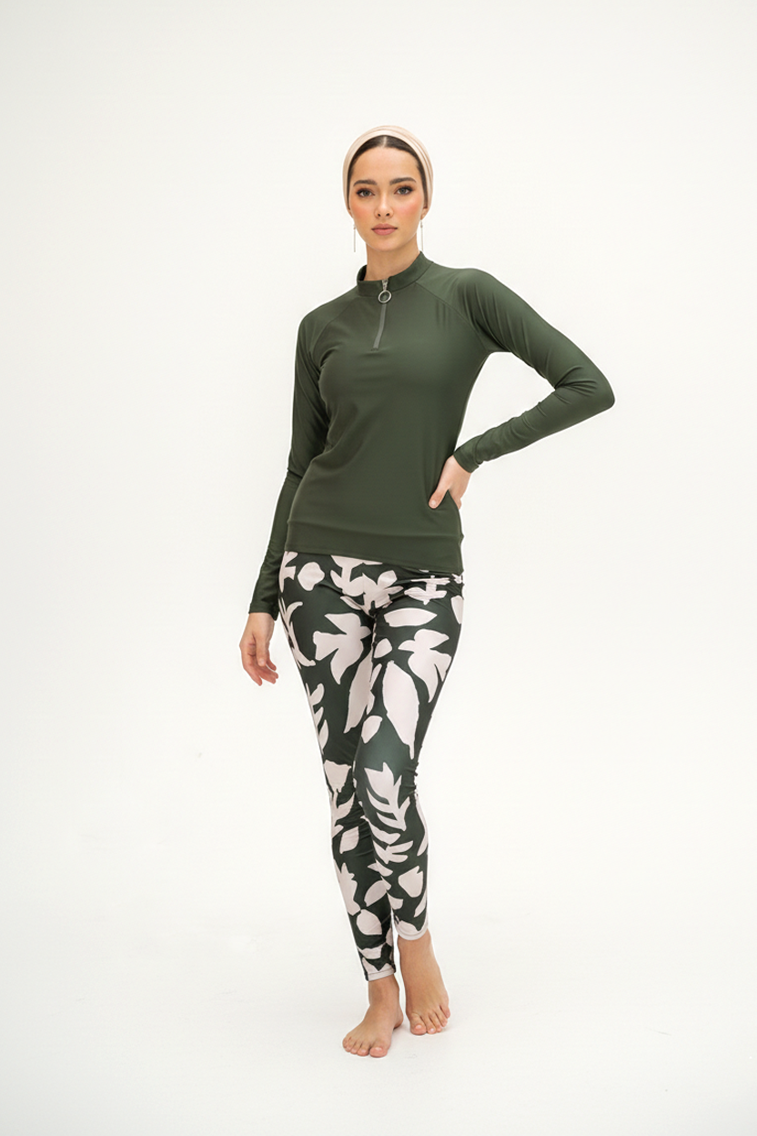 Swim Leggings - Moon Garden