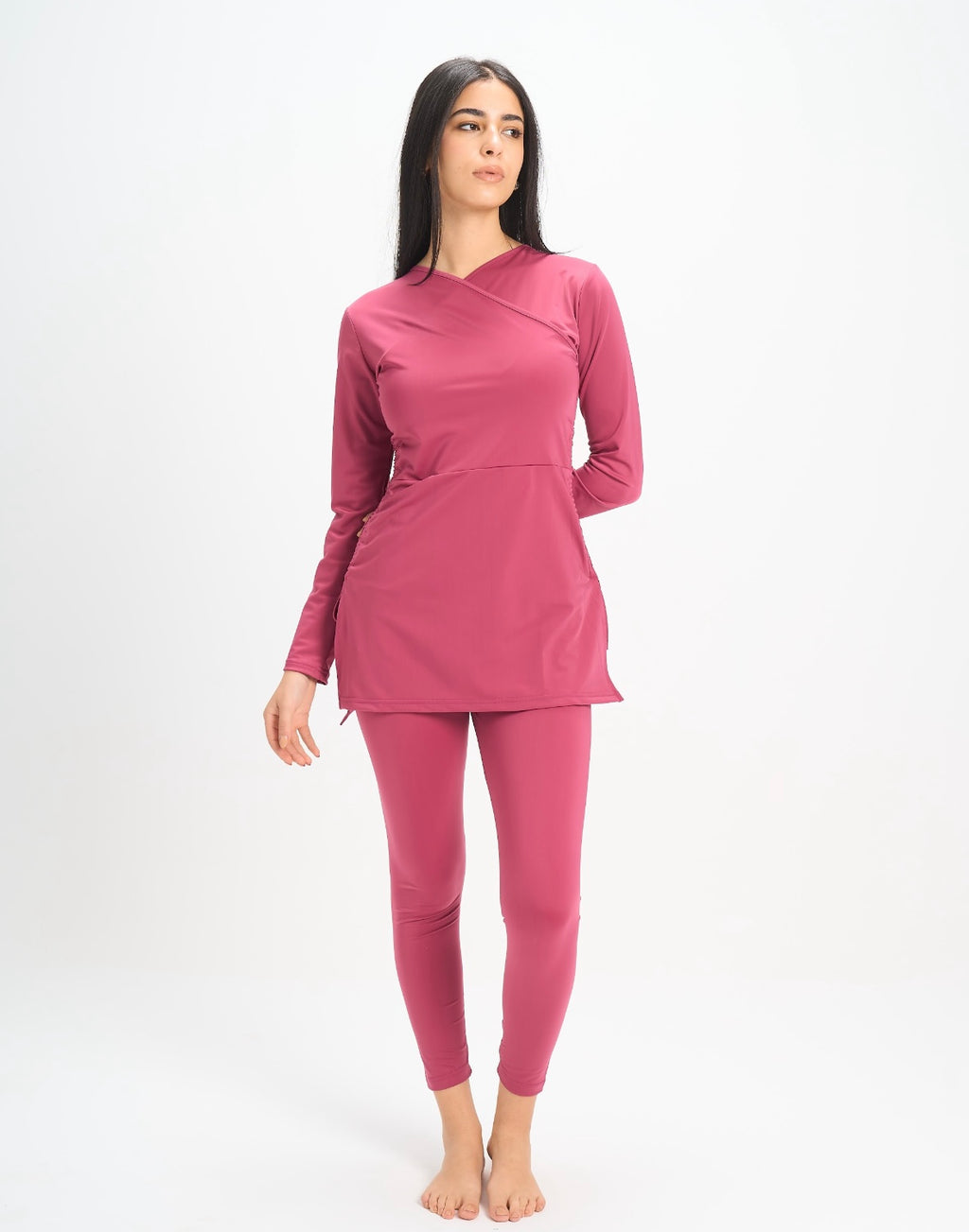 Croise Swim Top - Ruby