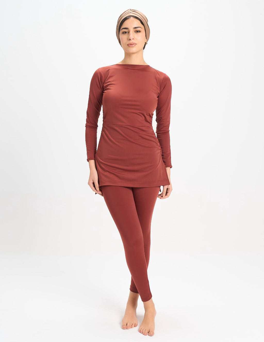 Swim Leggings - Maroon
