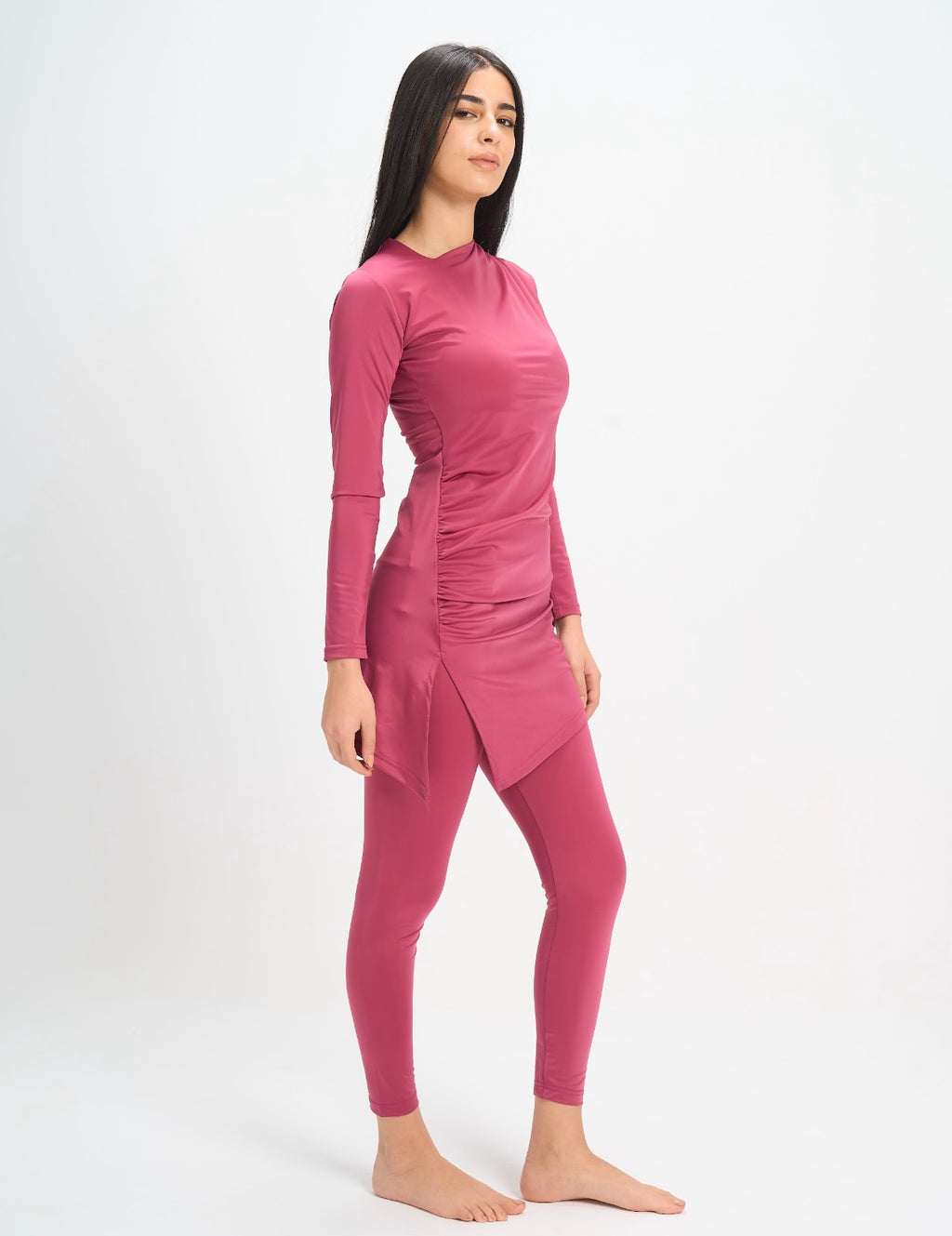 Drape Swim Top - Ruby