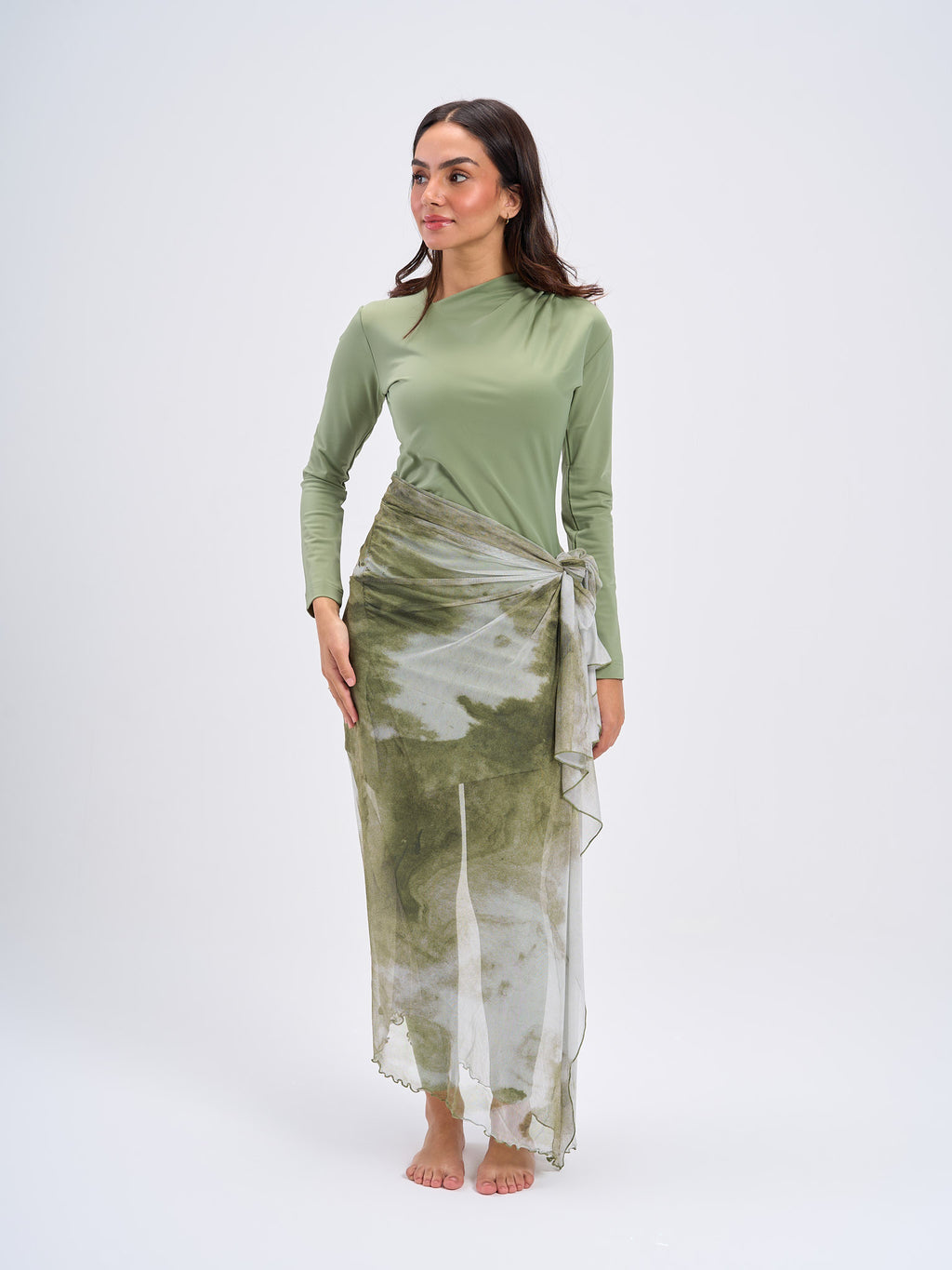 Marble Mesh Wrap - Olive Green