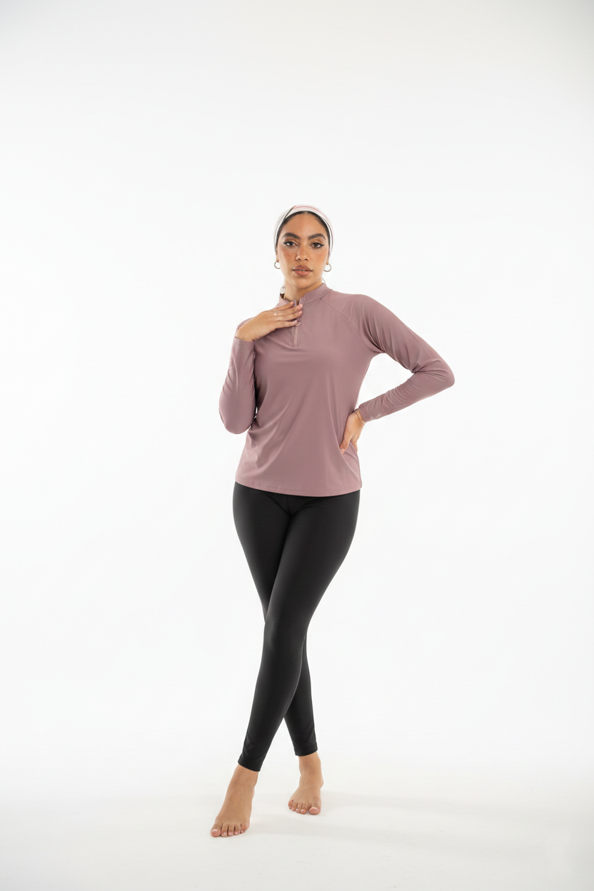 Rash Guard - Dusty Mauve