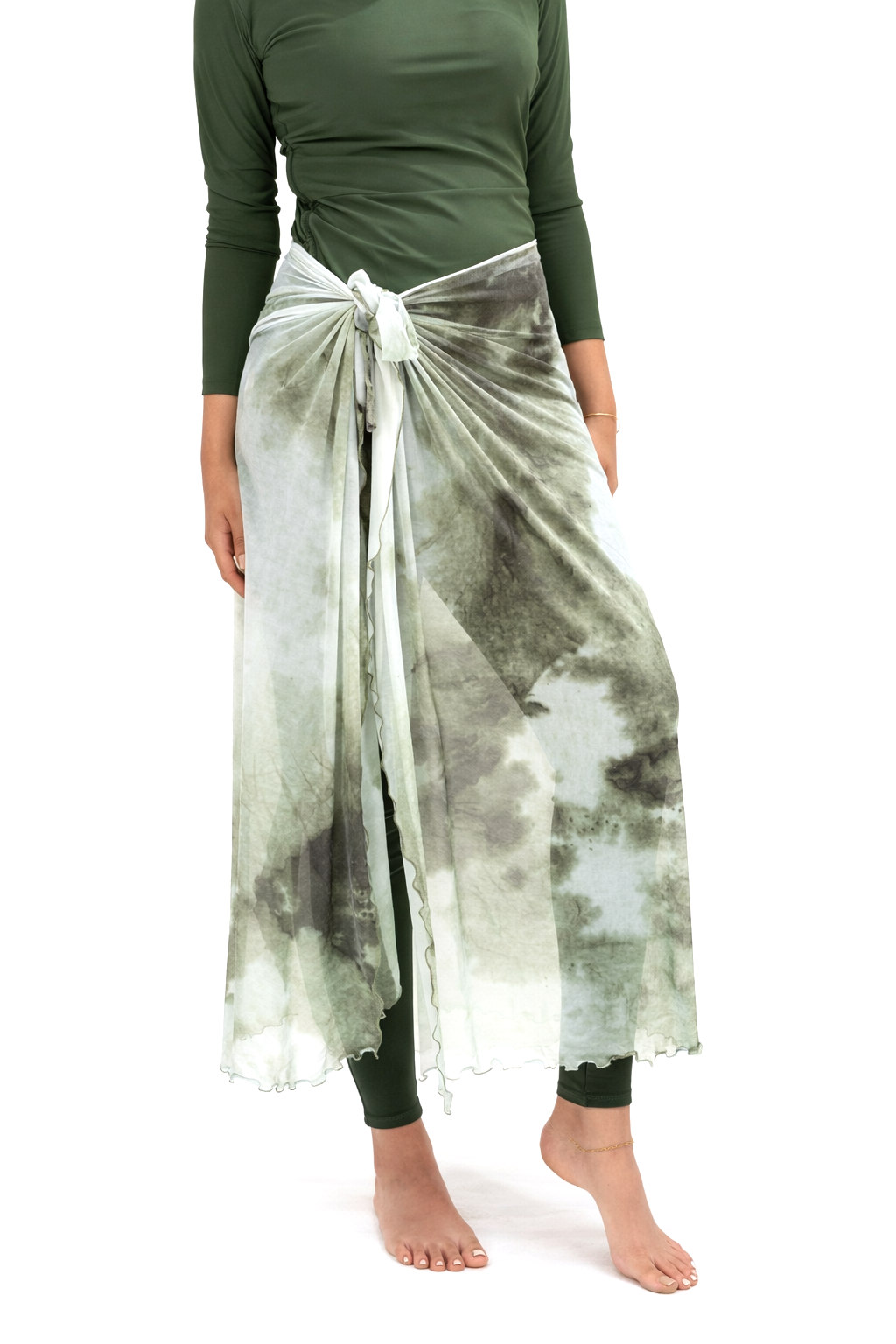 Marble Mesh Wrap - Olive Green