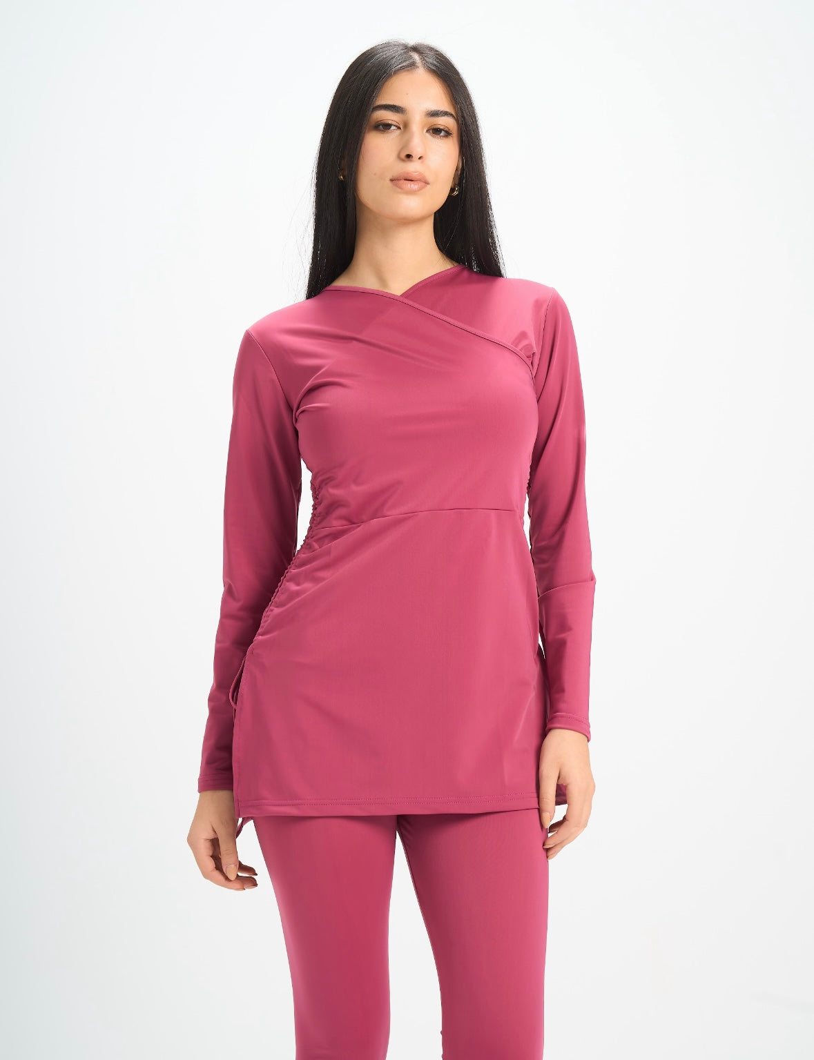 Croise Swim Top - Ruby