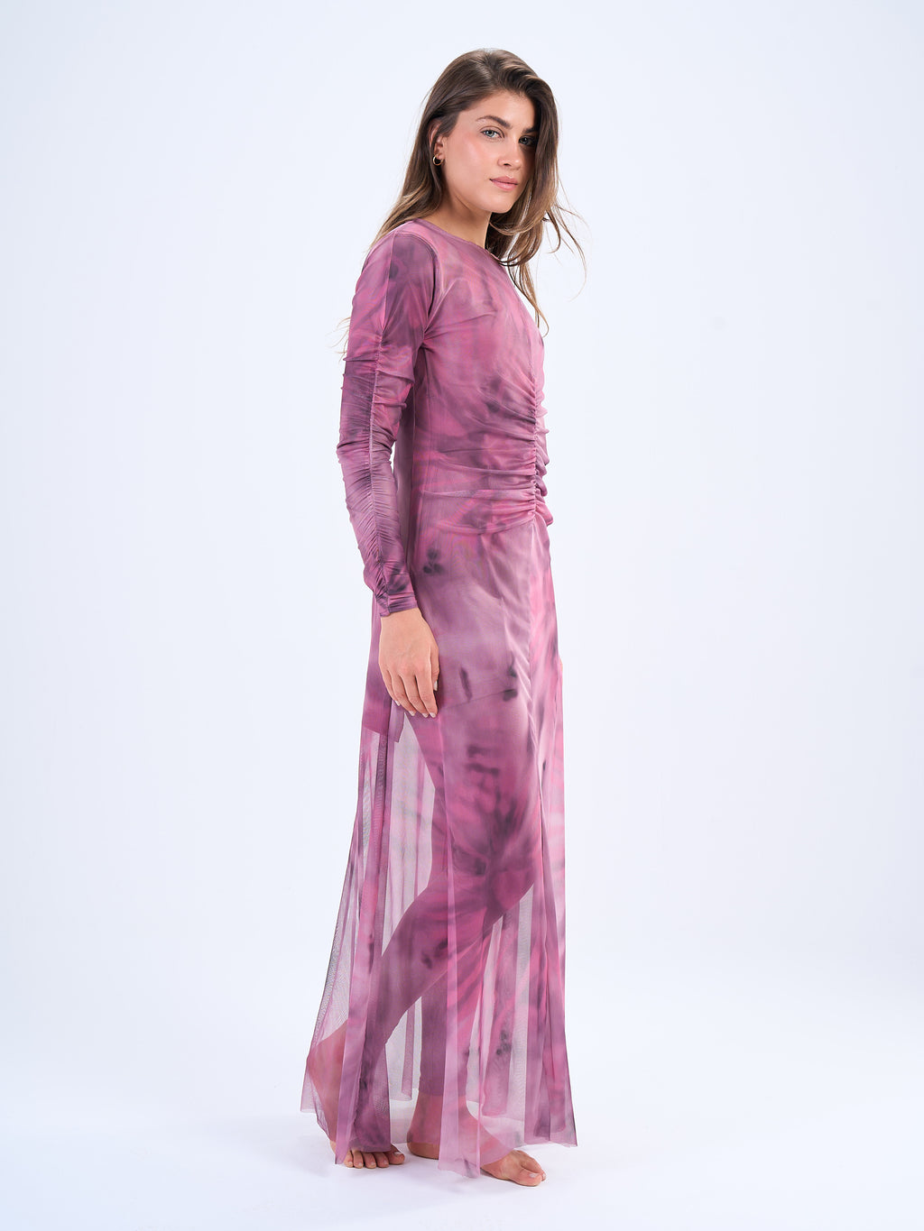 Mesh Dress Berry Blush