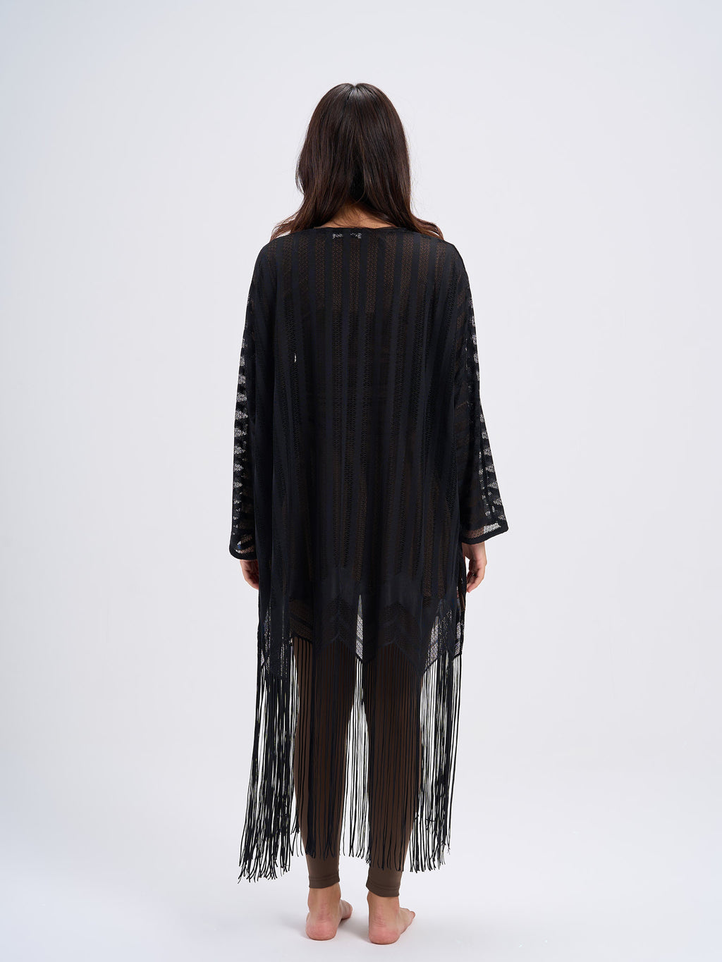 Fringed Kimono - Black