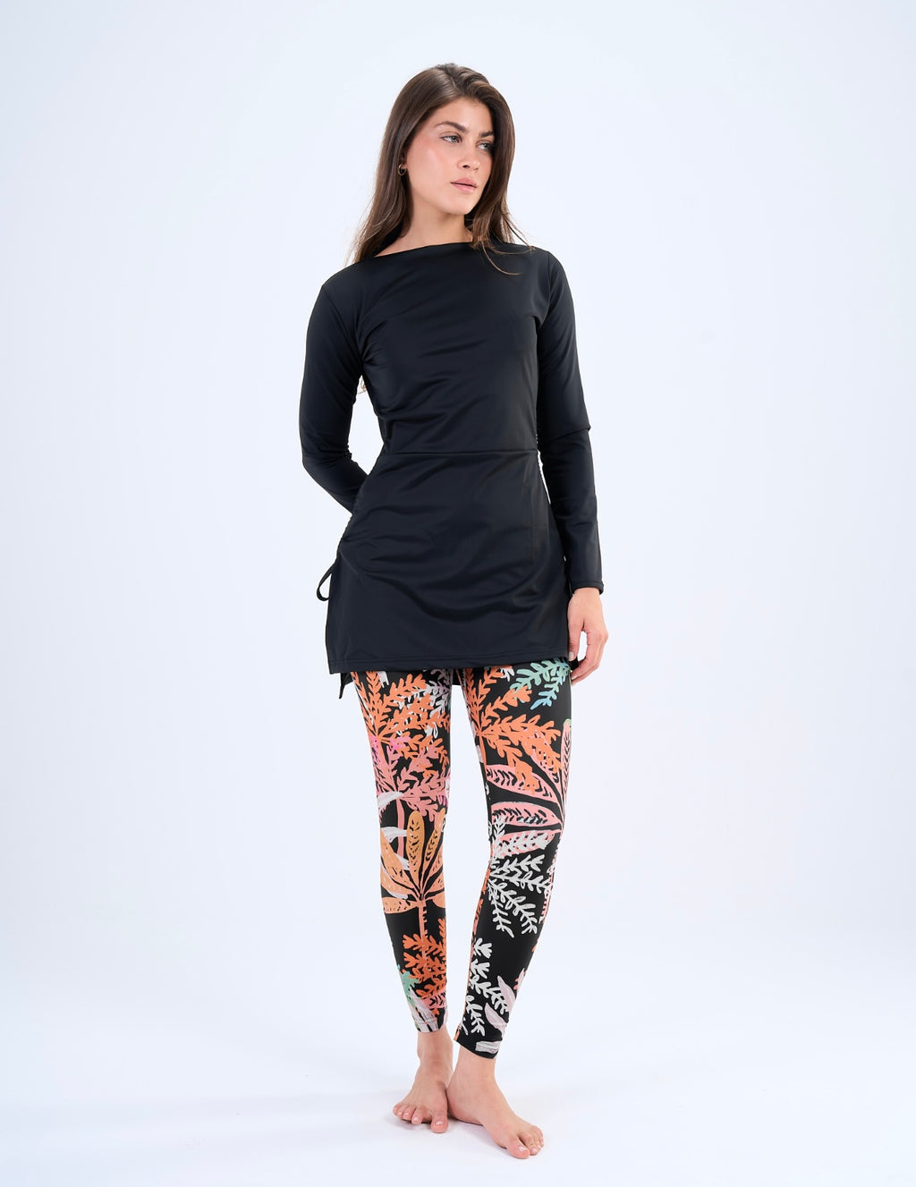 Swim Leggings - Multicolor Palms