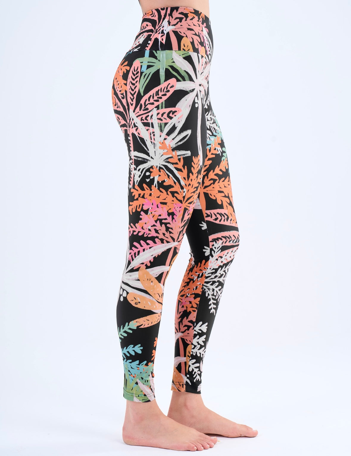 Swim Leggings - Multicolor Palms