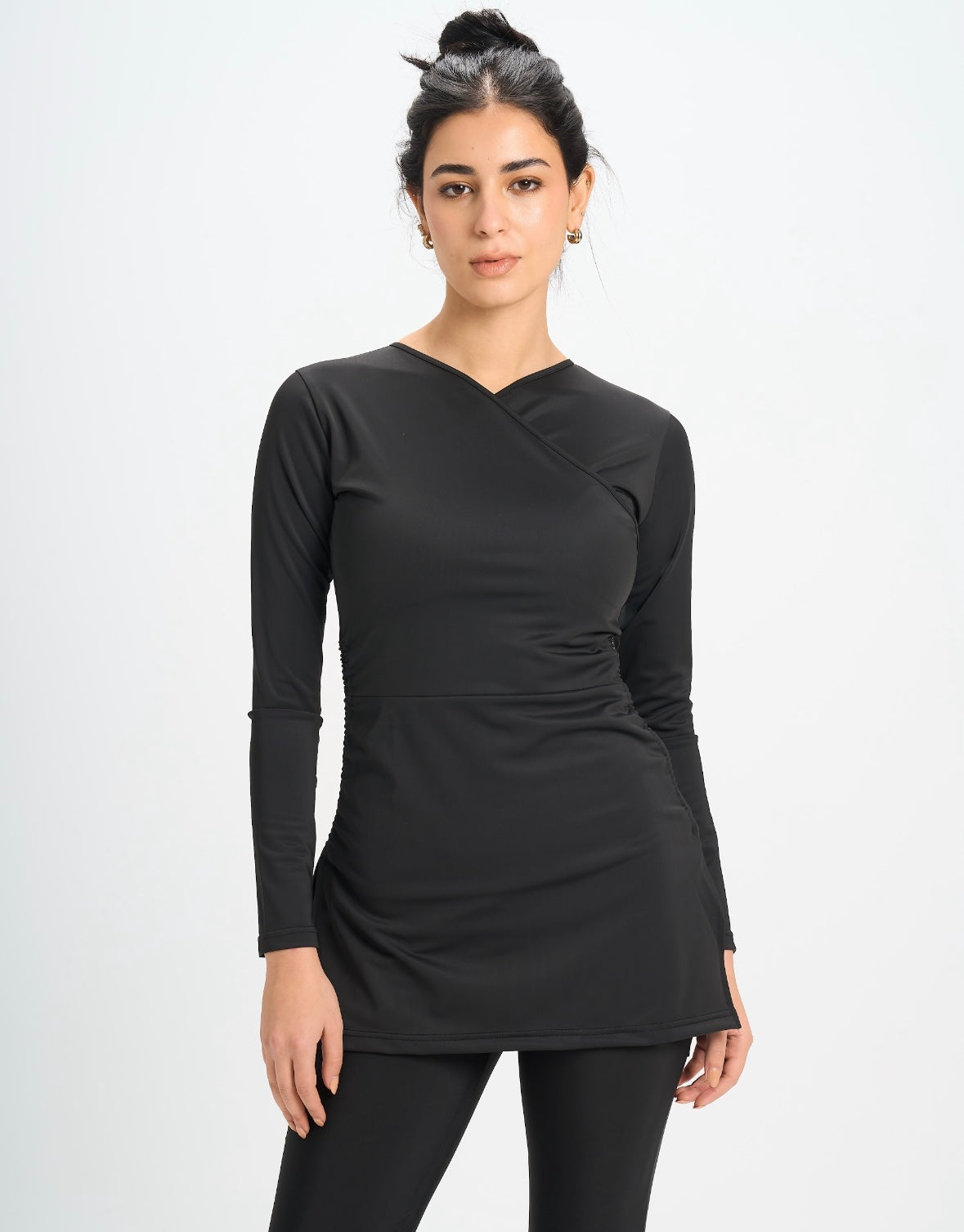 Croise Swim Top - Black