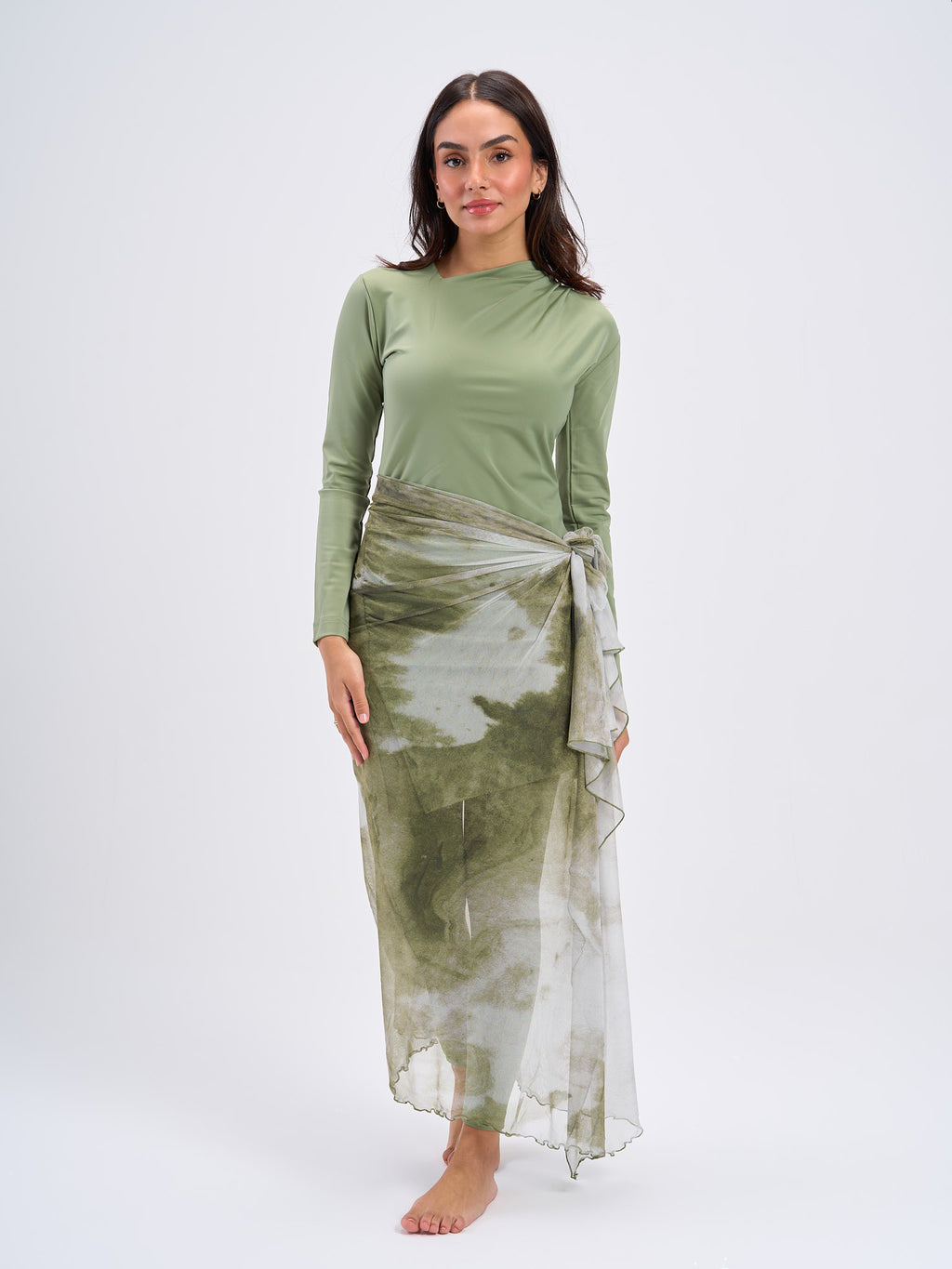 Marble Mesh Wrap - Olive Green