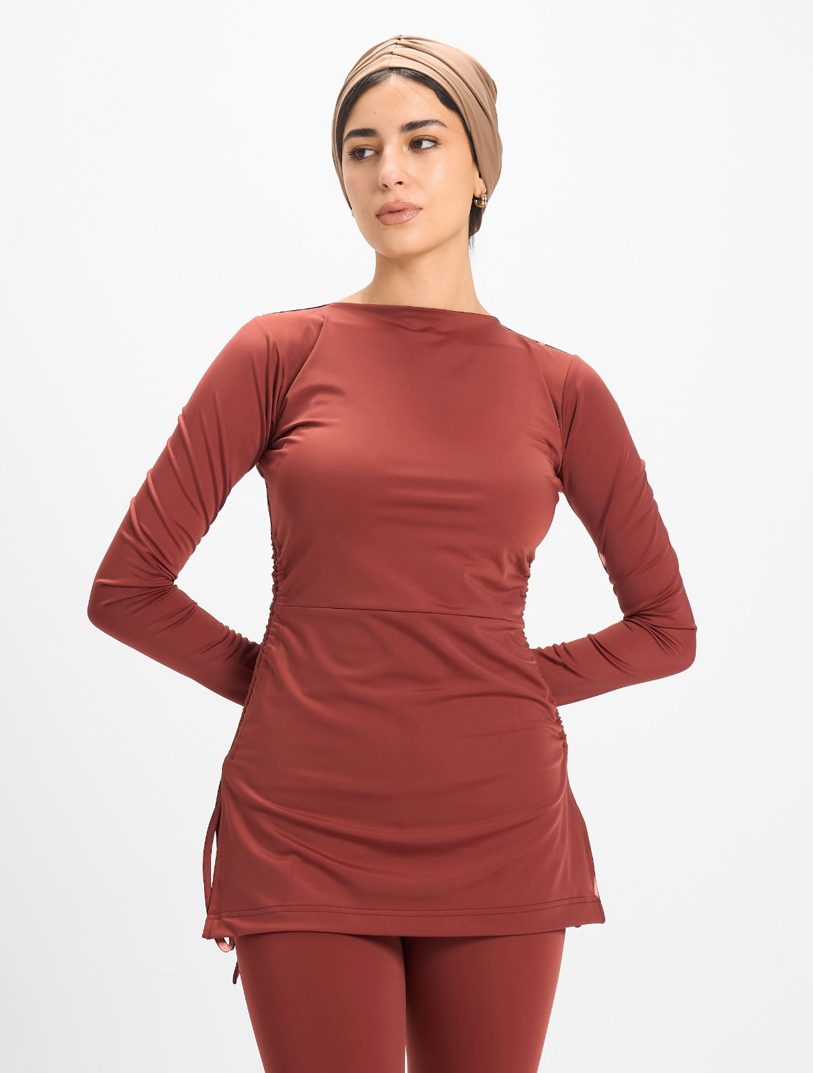 Sabrina Swim Top - Maroon