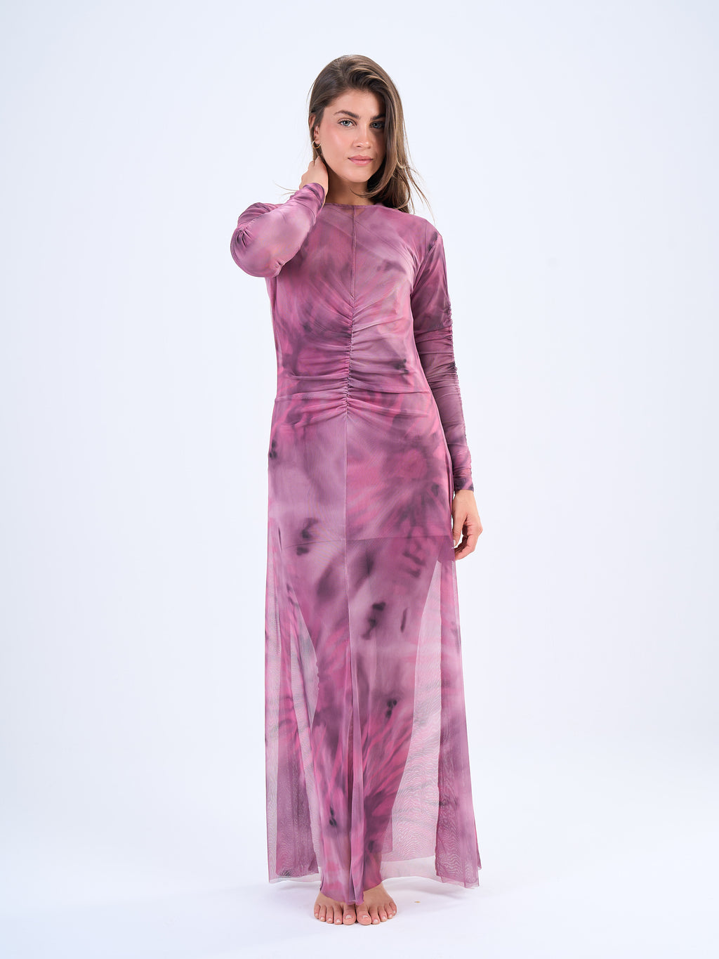 Mesh Dress Berry Blush