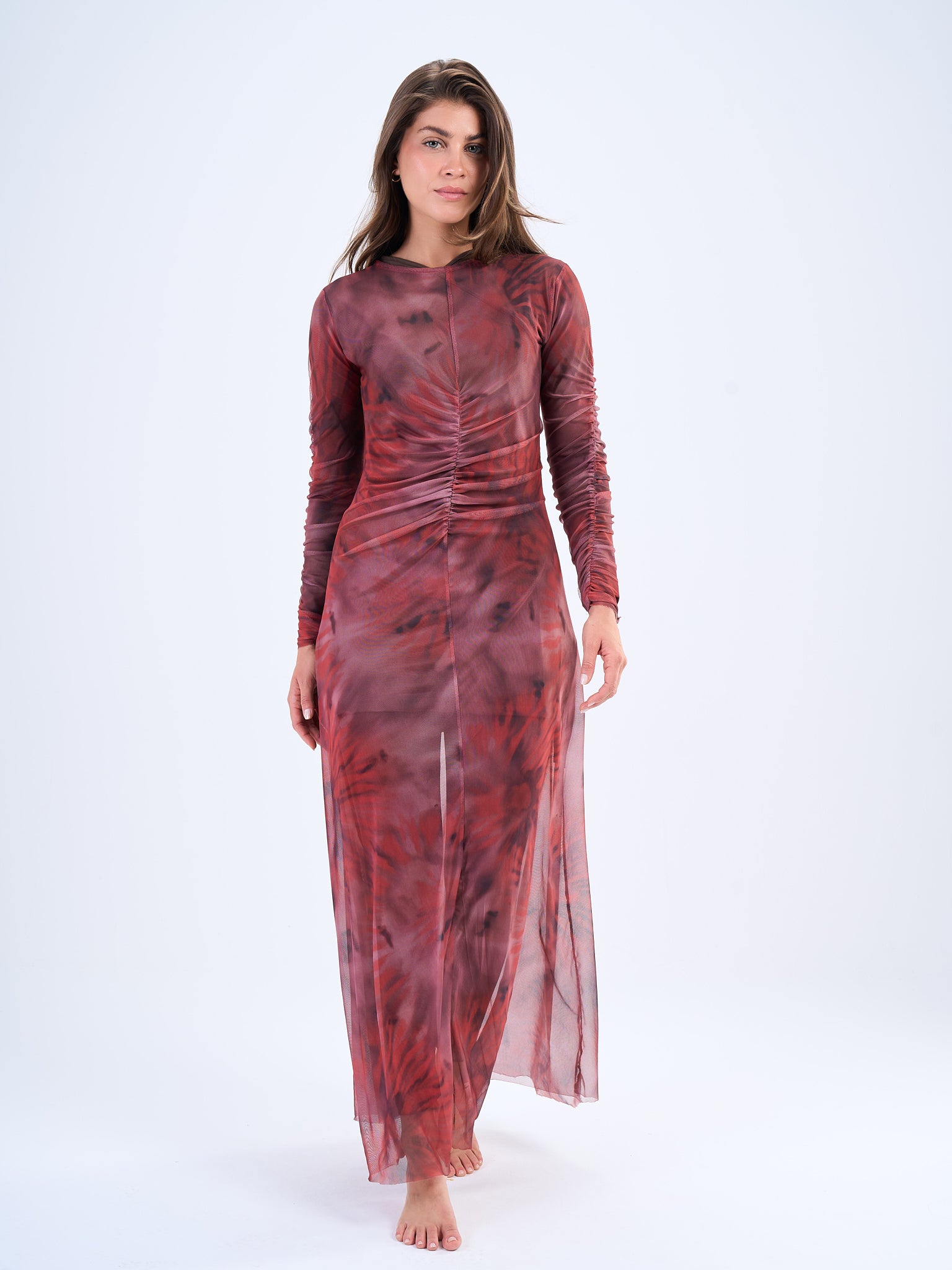 Mesh Dress Velvet Blush