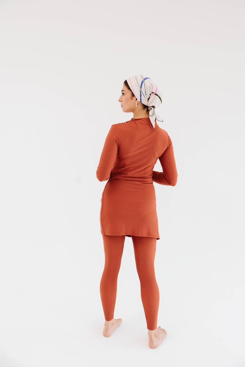 Swim Leggings - Brick