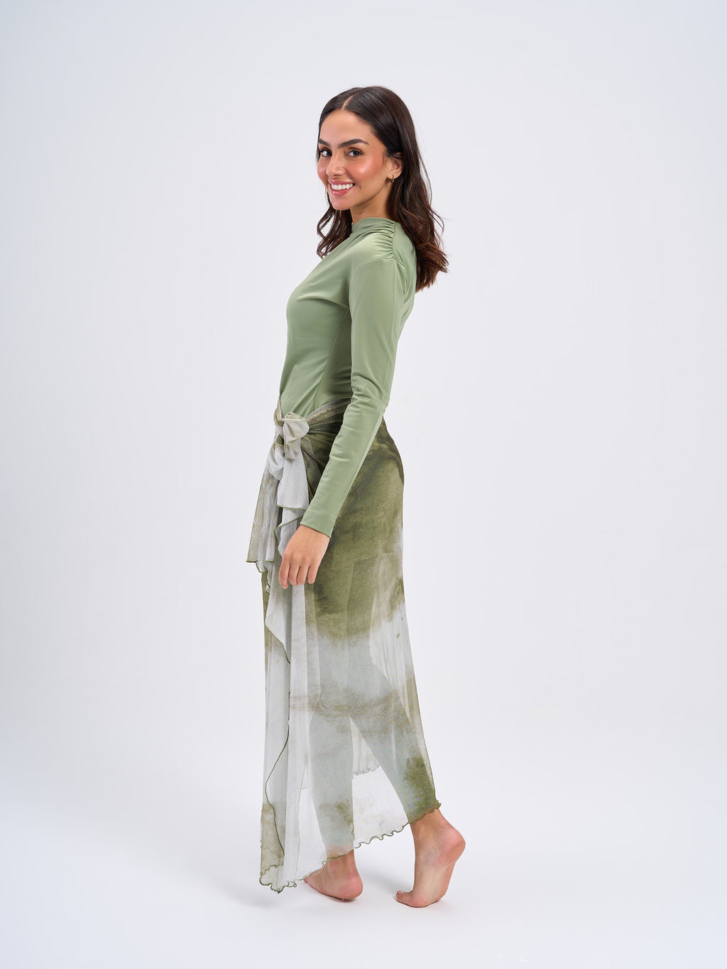 Marble Mesh Wrap - Olive Green