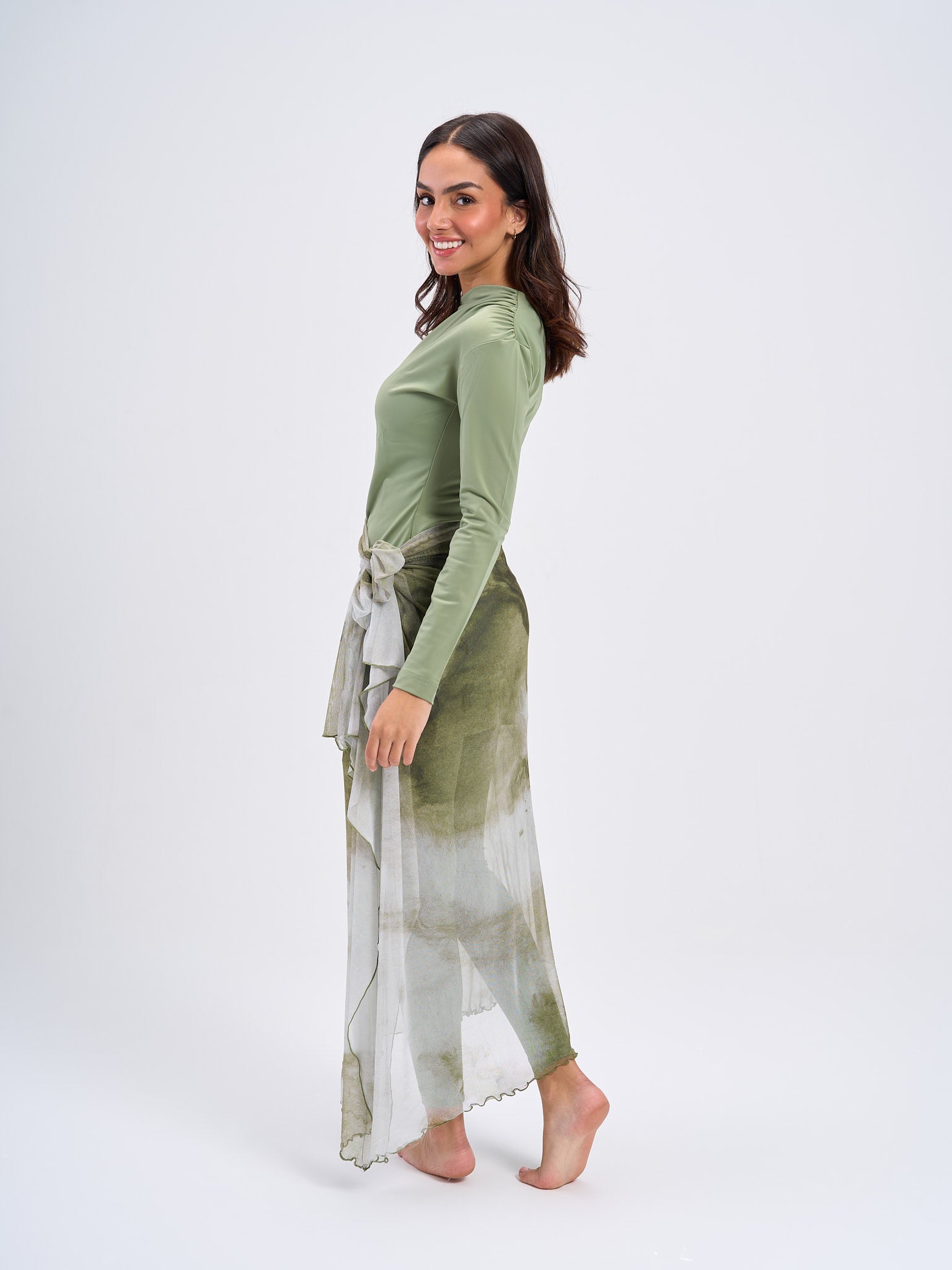 Marble Mesh Wrap - Olive Green