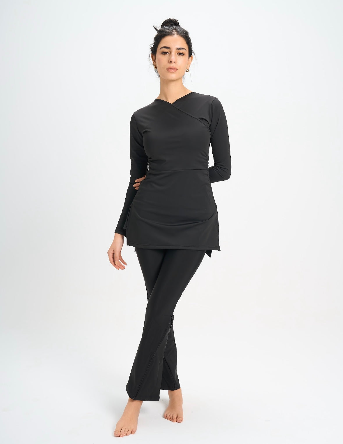 Croise Swim Top - Black