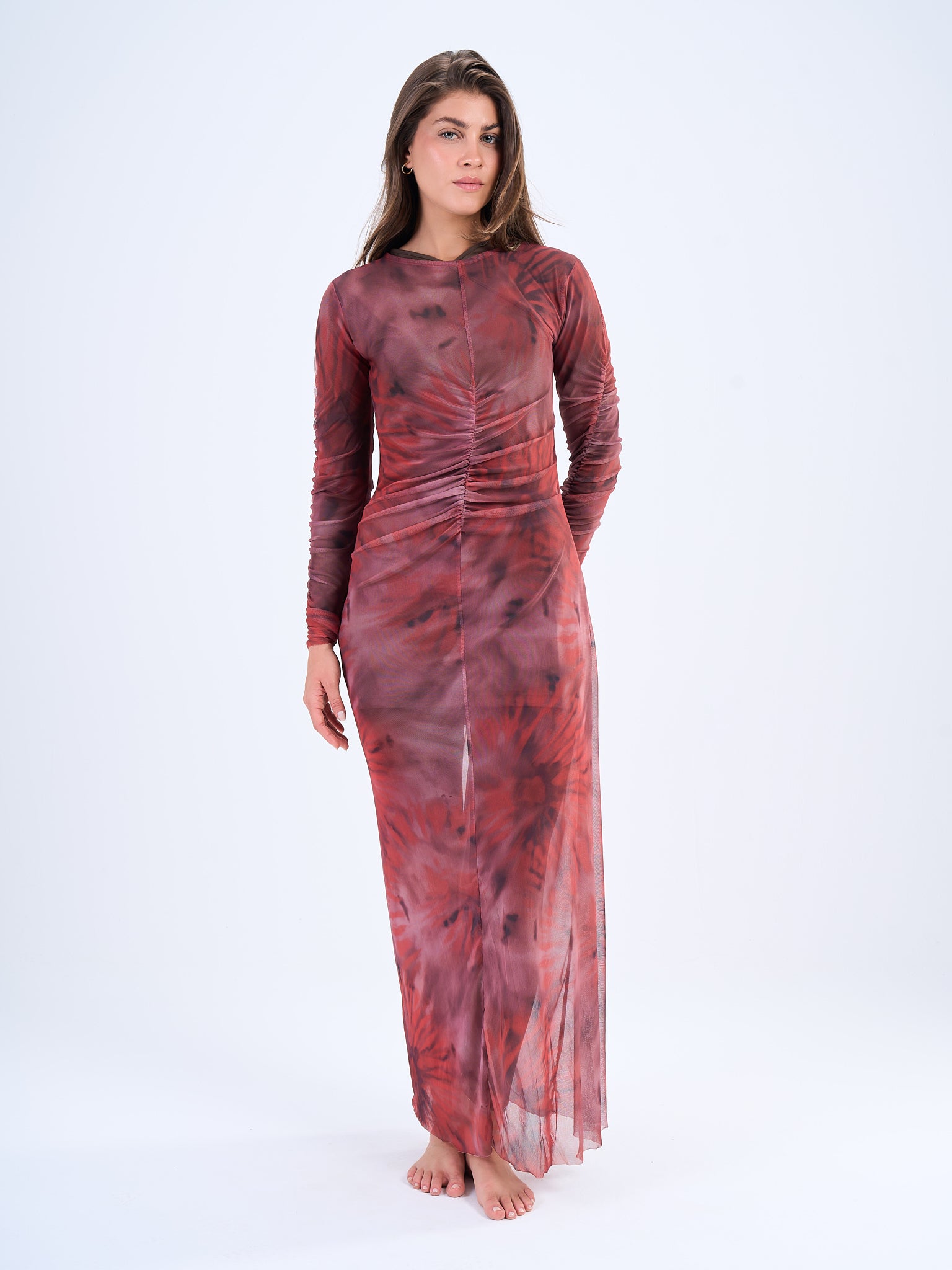 Mesh Dress Velvet Blush
