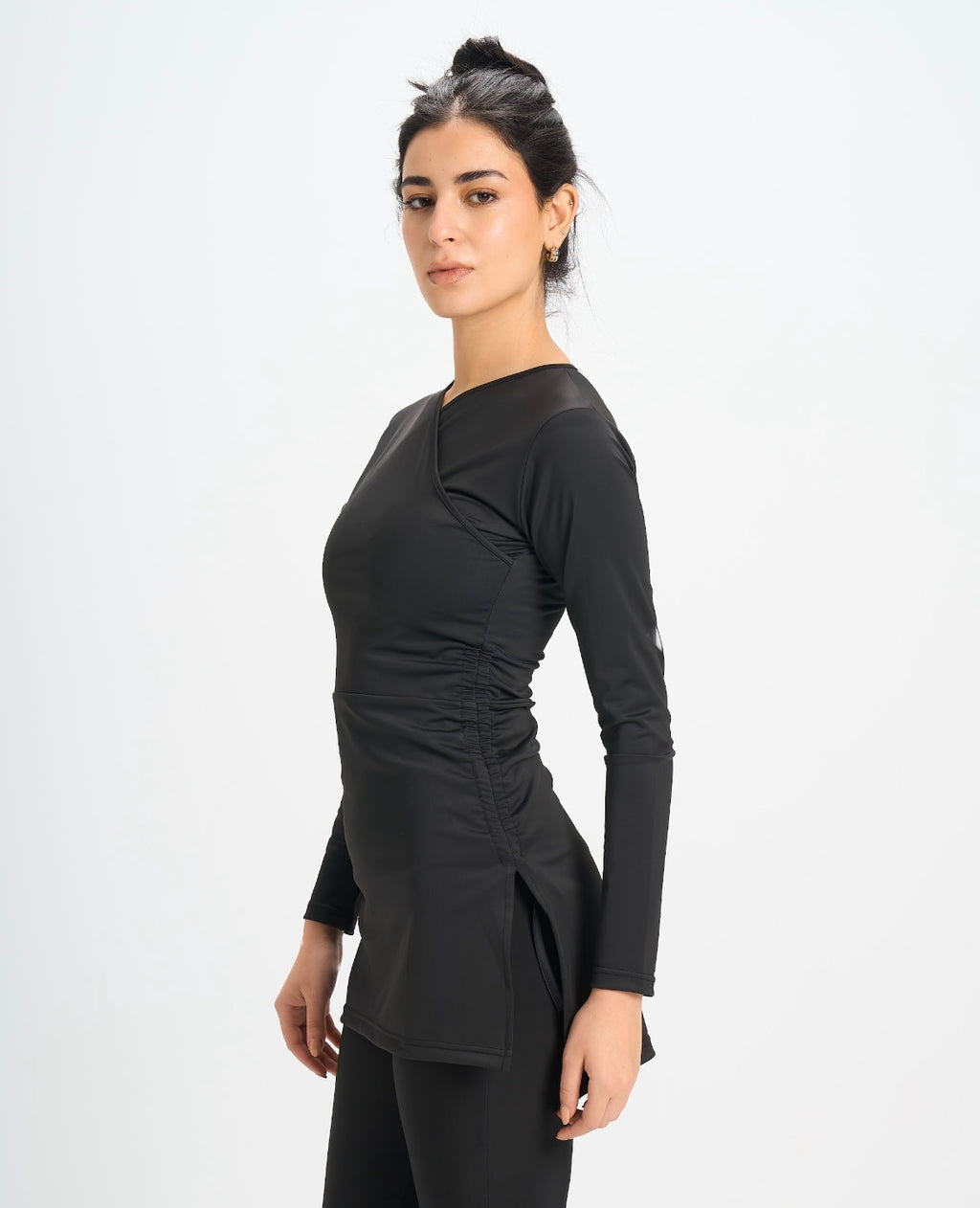 Croise Swim Top - Black