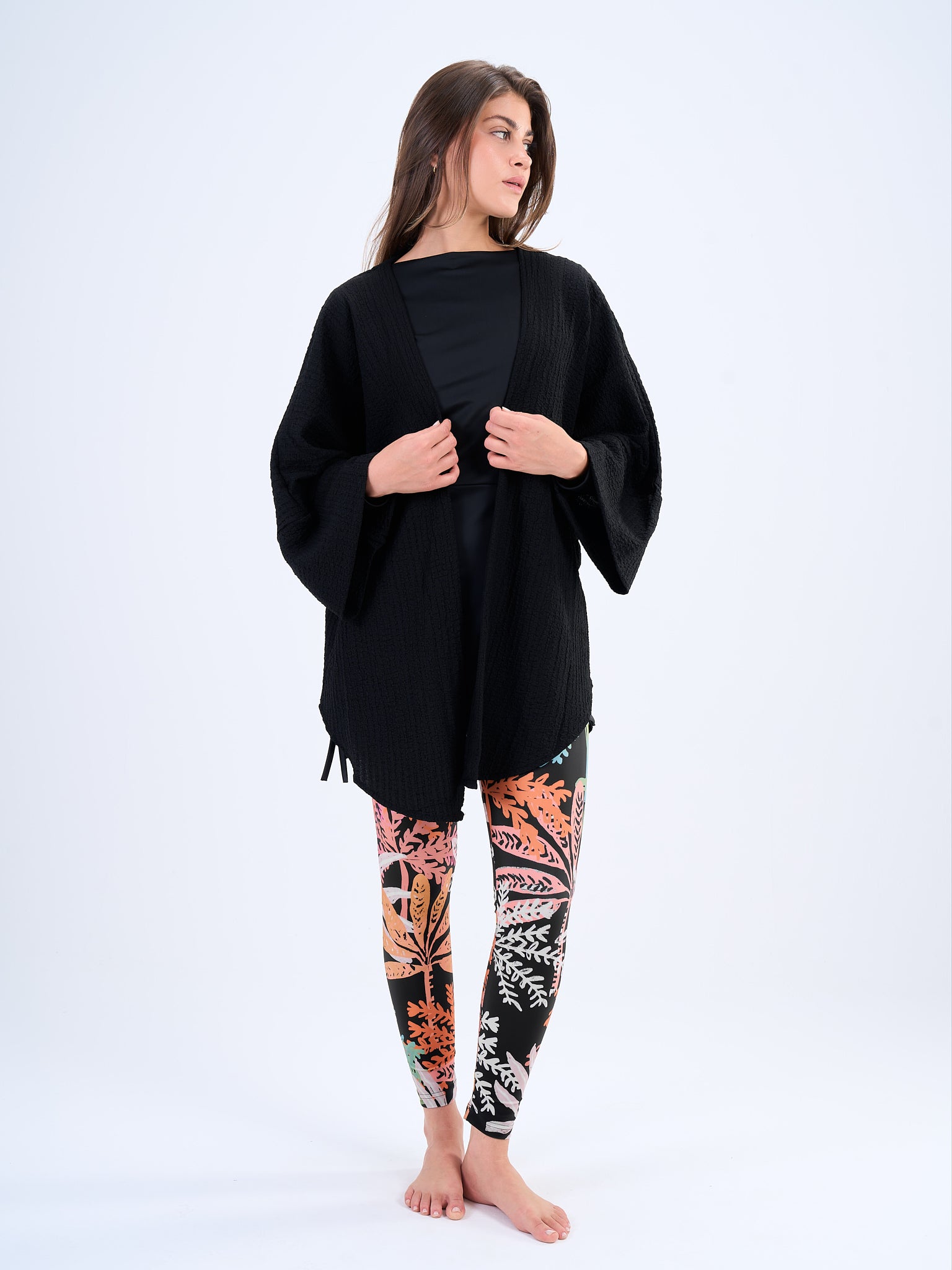 Crinkled kimono - Black