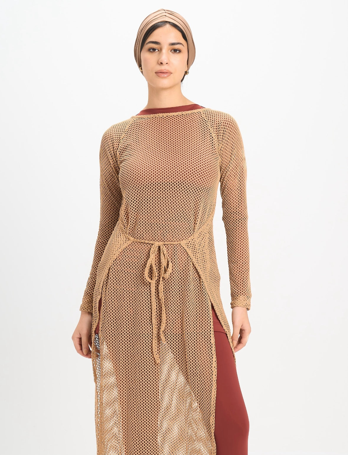 Golden Sand Wrap Dress
