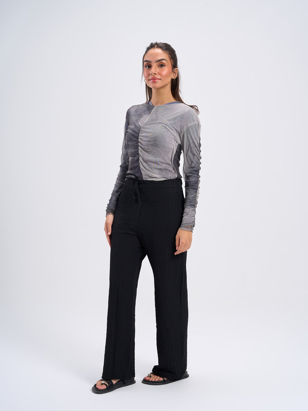 Mesh Top- Grey