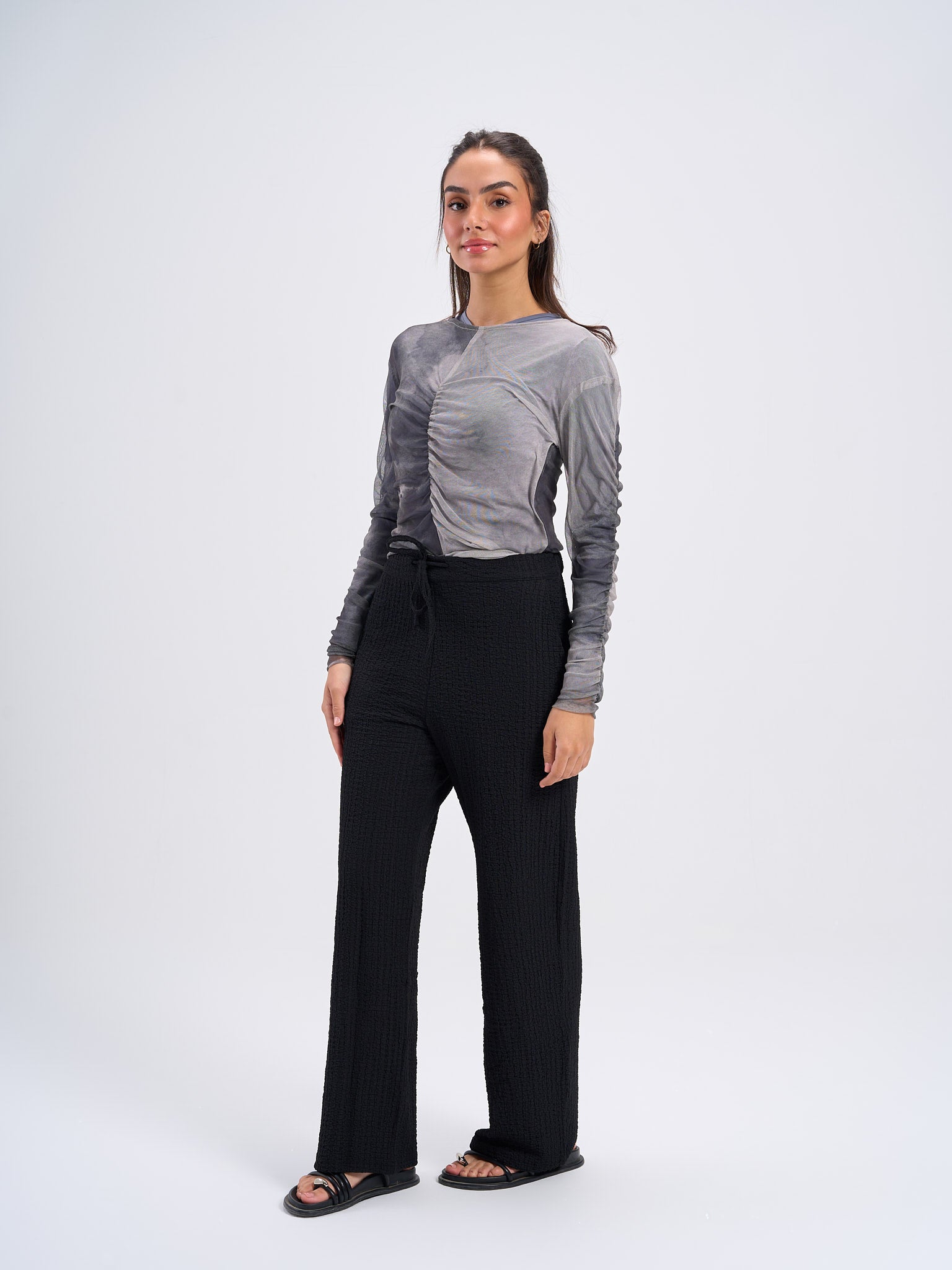 Mesh Top- Grey