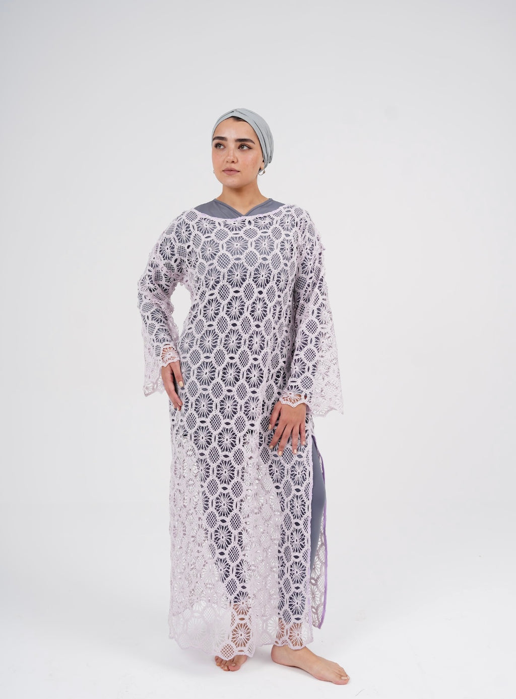 Crochet Dress - Light Lavender