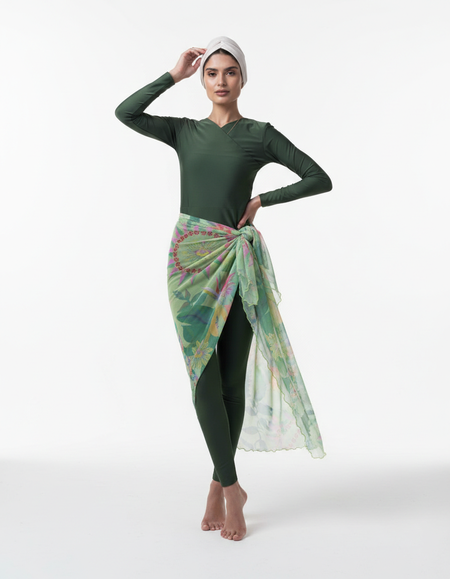 Green Soleil Mesh Wrap