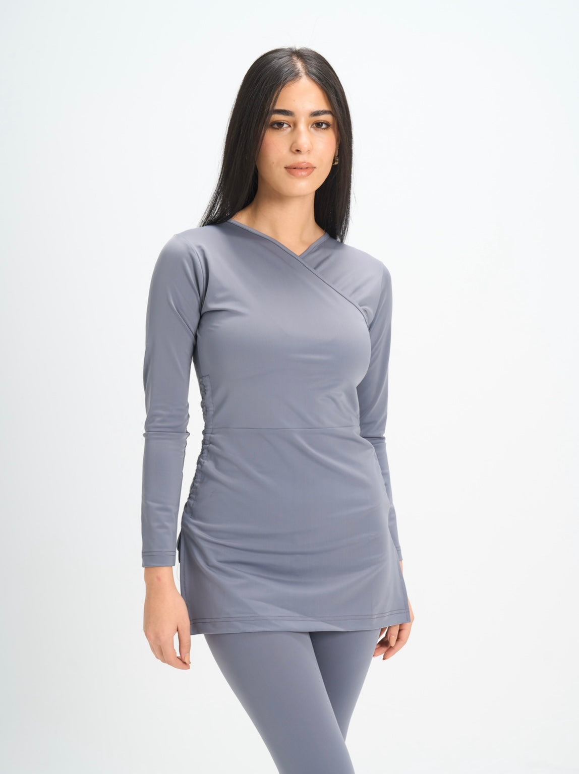 Croise Swim Top - Grey