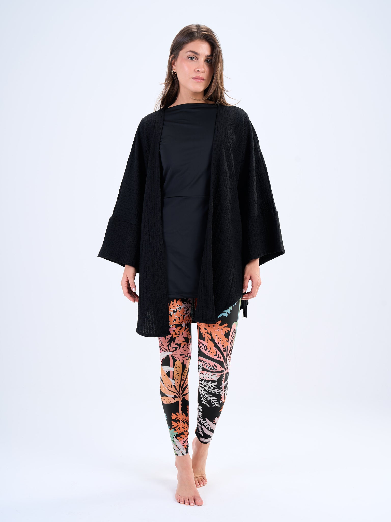 Crinkled kimono - Black